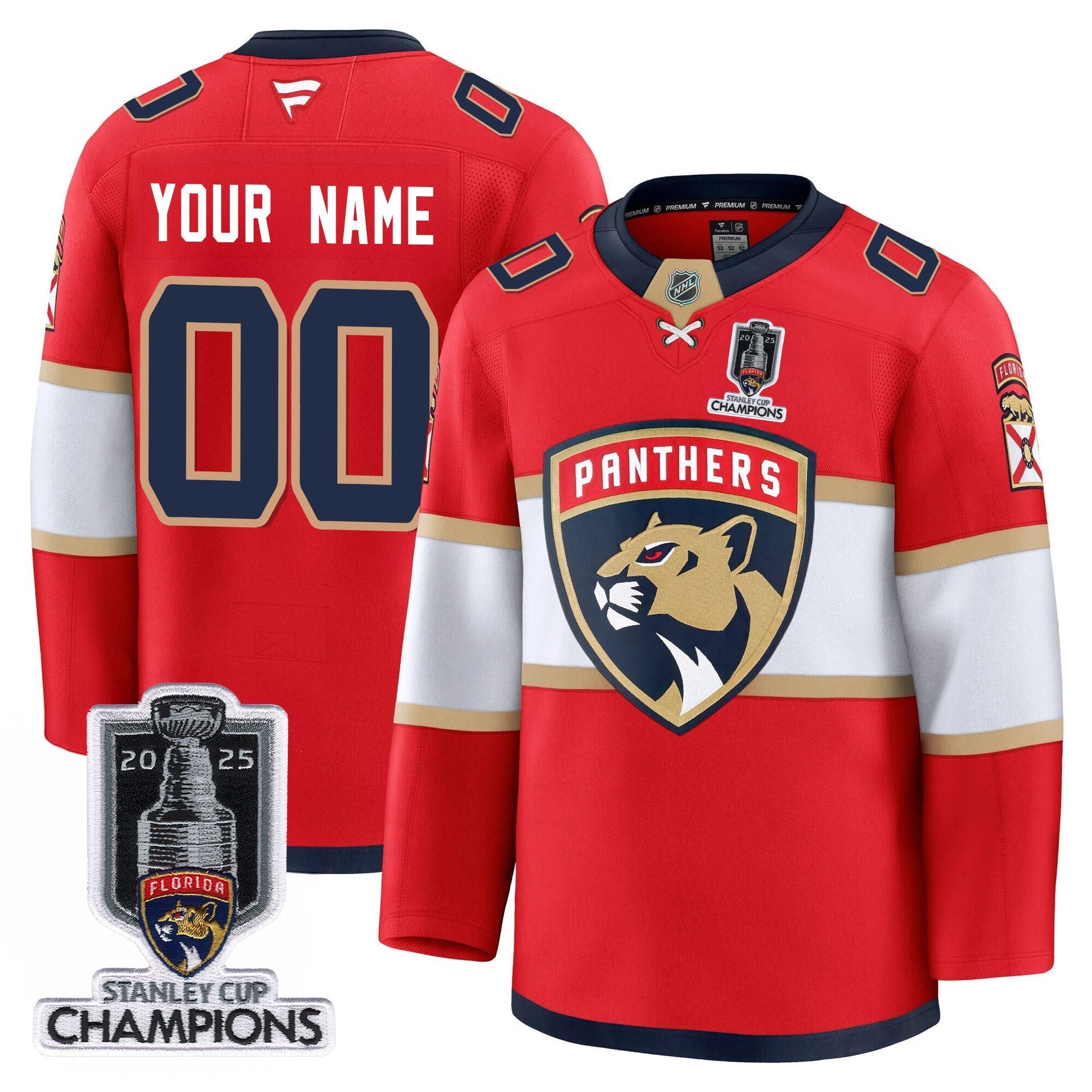 Florida Panthers 2025 Stanley Cup Champions Jersey - All Stitched