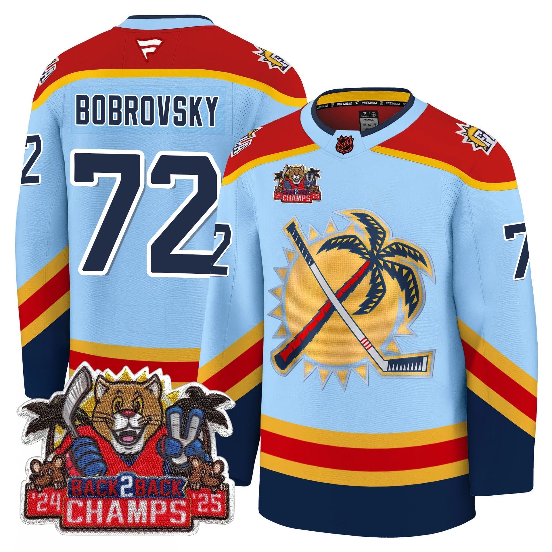 Florida Panthers 2025 Stanley Cup B2B Champions Jersey - All Stitched