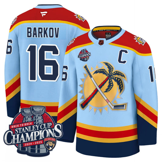 Florida Panthers 2025 Stanley Cup B2B Champions Jersey N1 - All Stitched