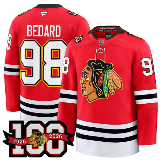 Chicago Blackhawks 100th Anniversary Premium Jersey - All Stitched