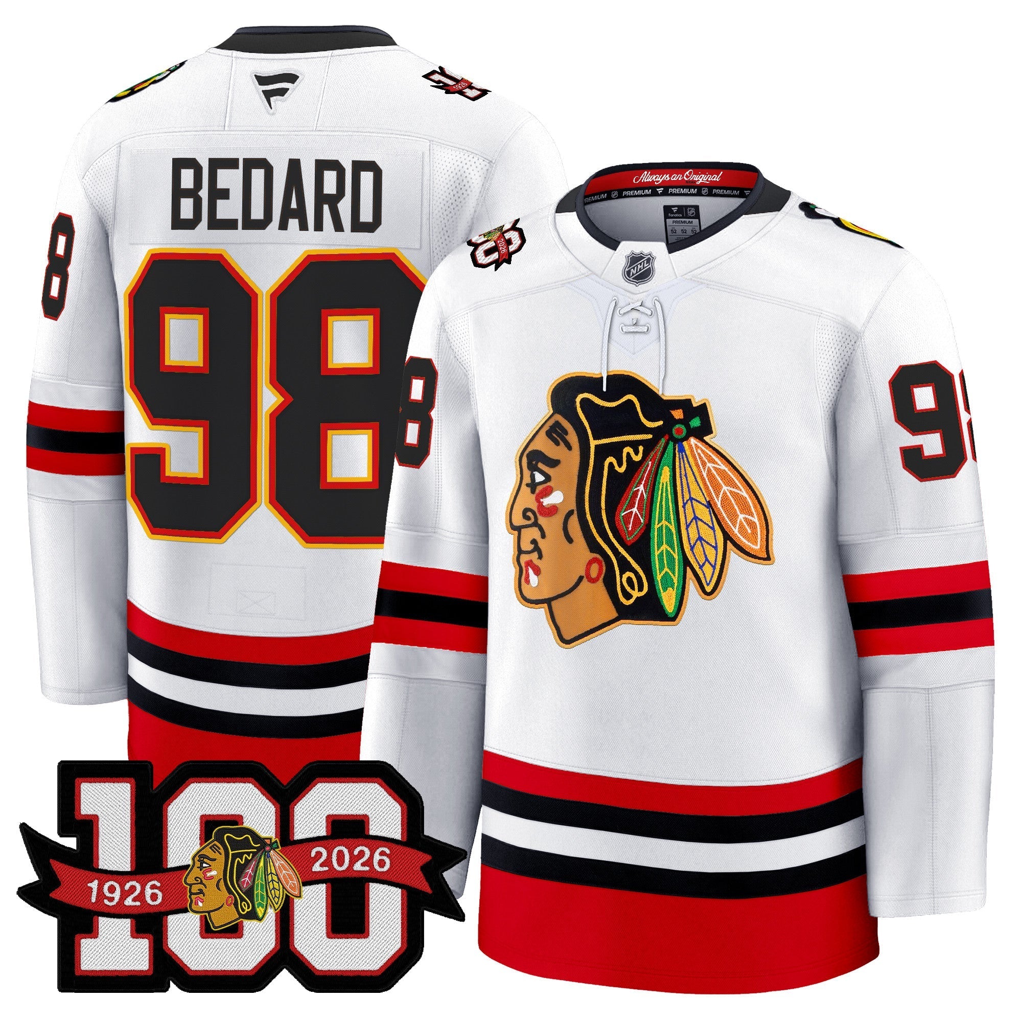 Chicago Blackhawks 100th Anniversary Premium Jersey - All Stitched