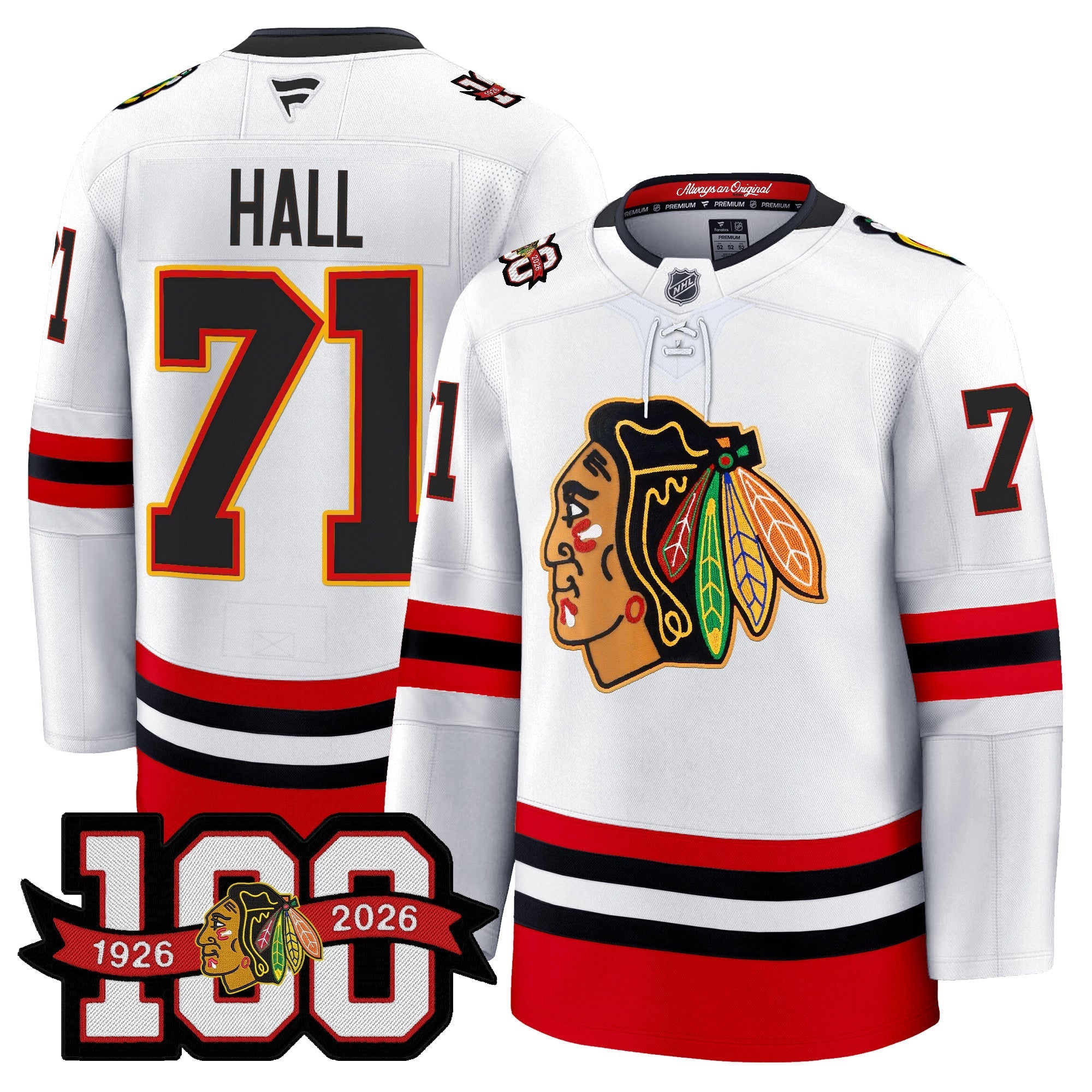 Chicago Blackhawks 100th Anniversary Premium Jersey - All Stitched