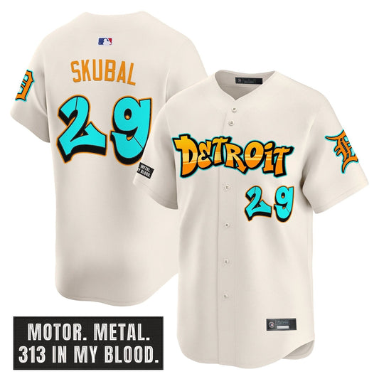 Detroit Tigers 'Graffiti Motor City Edition' Vapor Premier Limited Jersey - All Stitched
