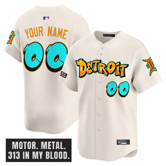 Detroit Tigers 'Graffiti Motor City Edition' Vapor Premier Limited Custom Jersey - All Stitched