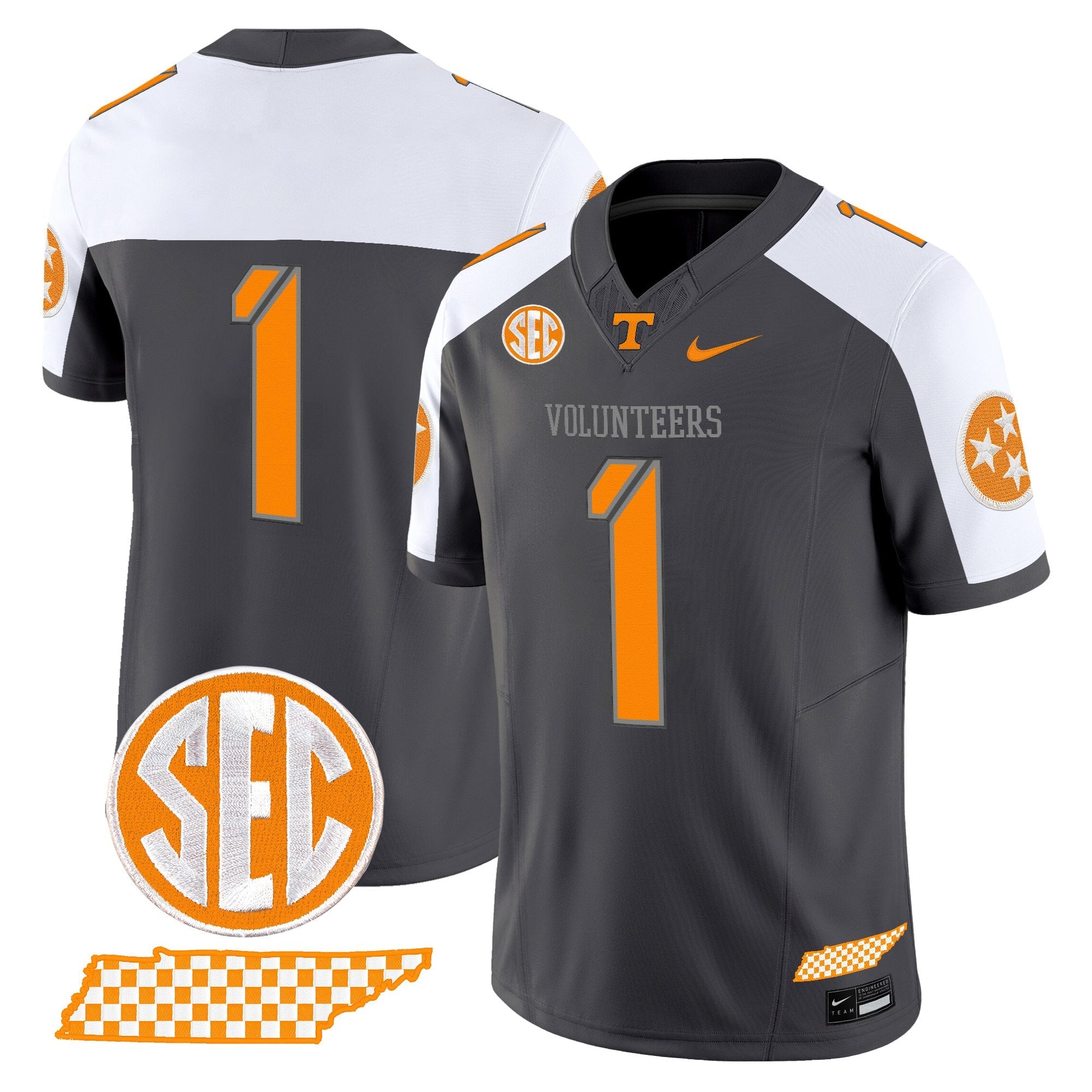 Tennessee Volunteers 2025 'Smokey Grey Series' Vapor Limited Jersey V2 - All Stitched