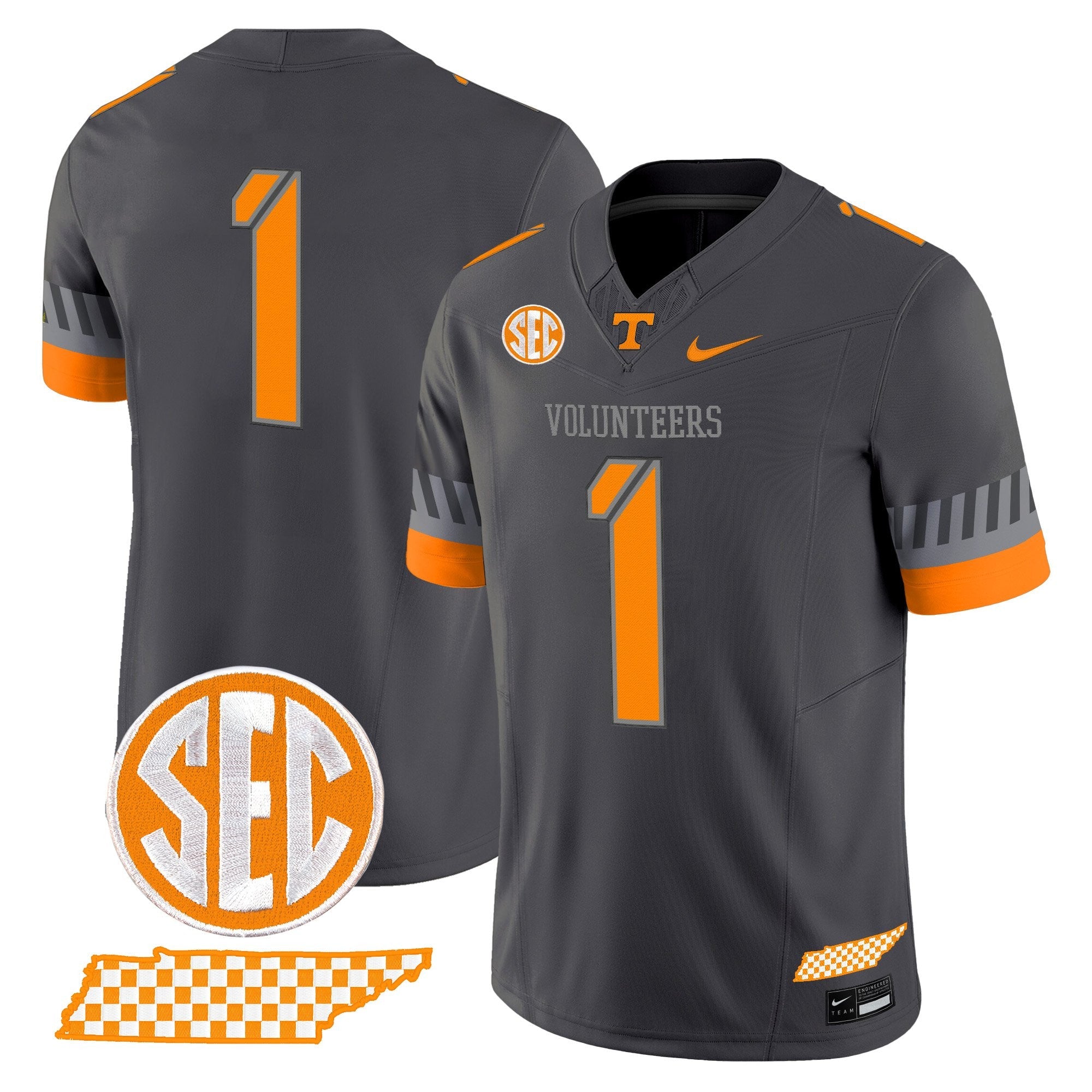 Tennessee Volunteers 2025 'Smokey Grey Series' Vapor Limited Jersey V2 - All Stitched