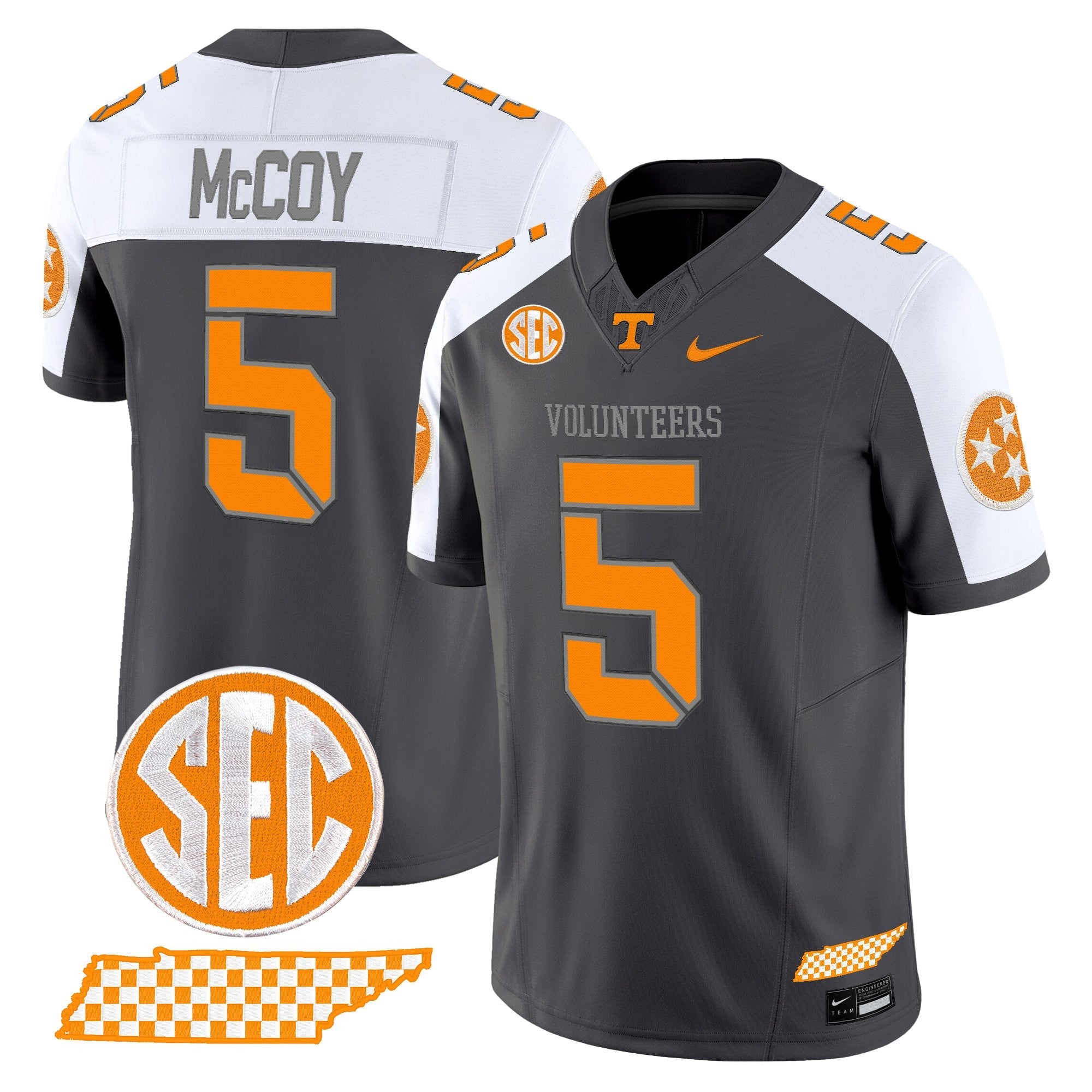 Tennessee Volunteers 2025 'Smokey Grey Series' Vapor Limited Jersey V2 - All Stitched