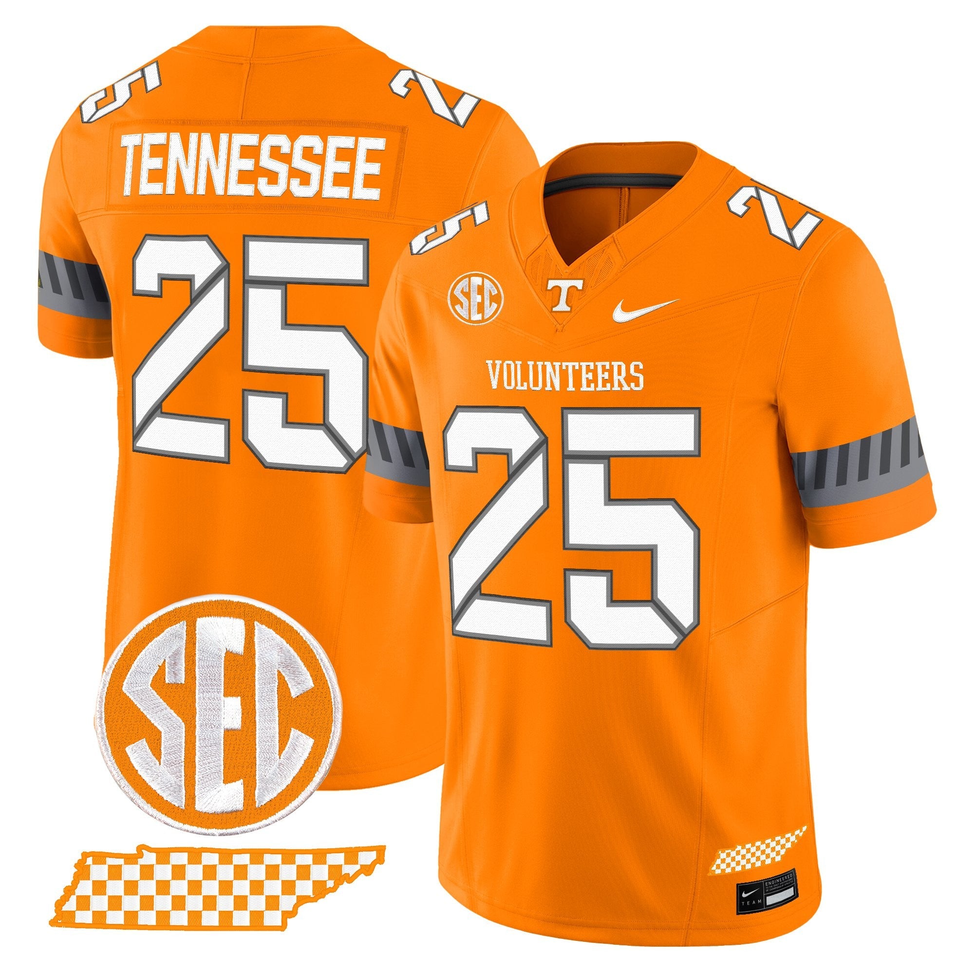 Tennessee Volunteers 2025 'Smokey Grey Series' Vapor Limited Jersey V2 - All Stitched
