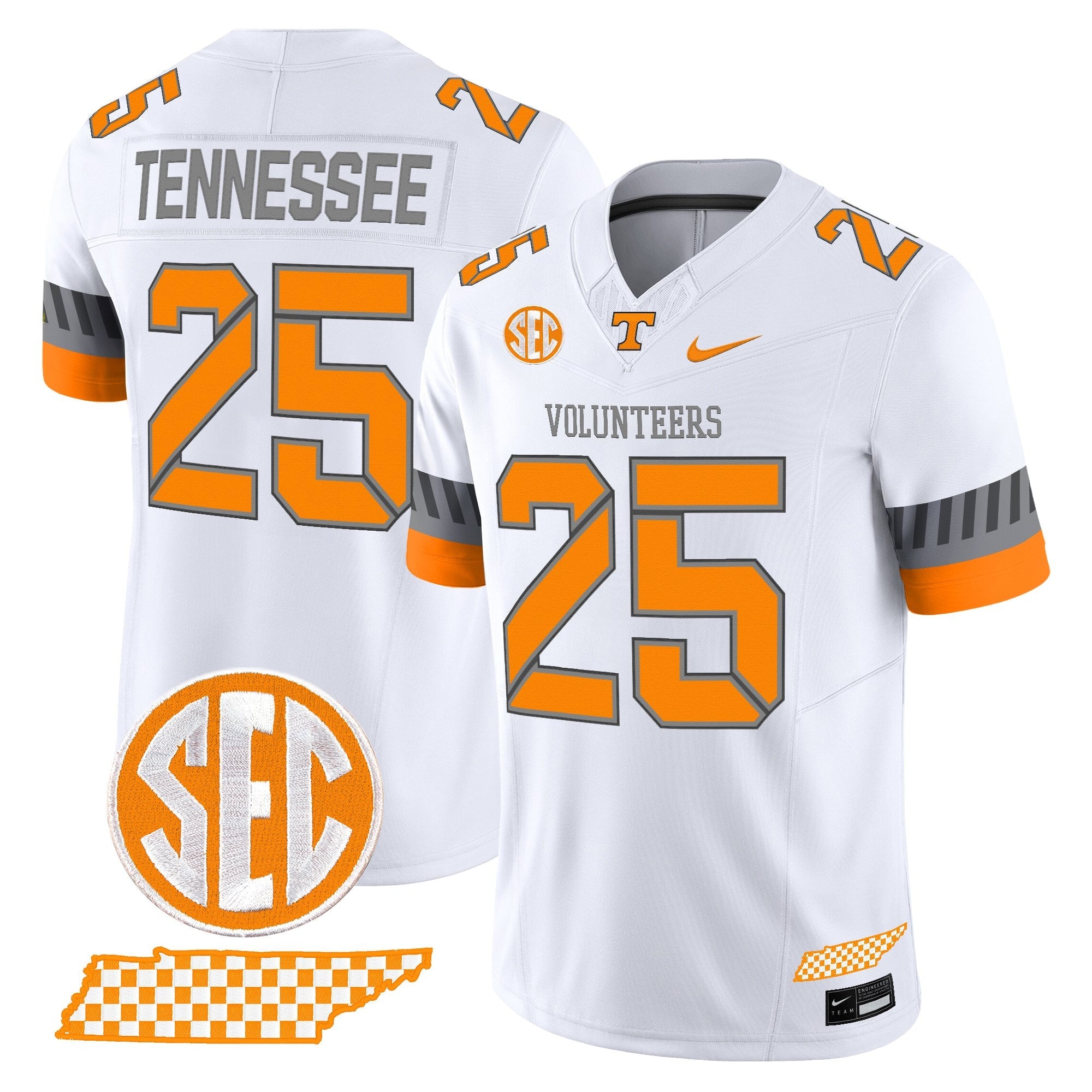 Tennessee Volunteers 2025 'Smokey Grey Series' Vapor Limited Jersey V2 - All Stitched