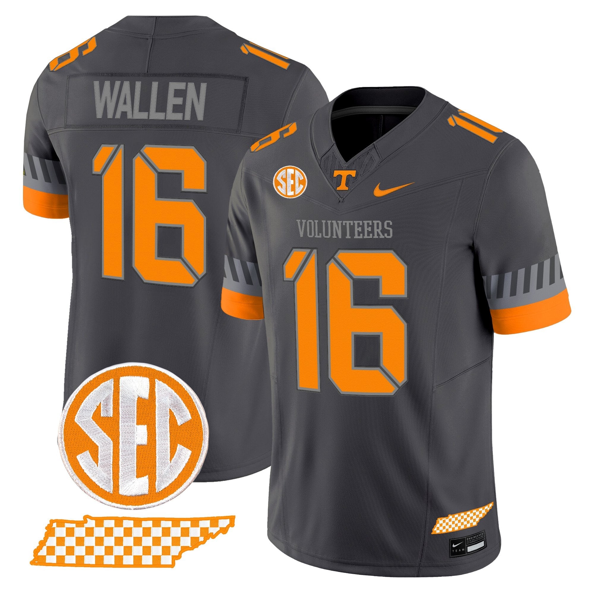 Tennessee Volunteers 2025 'Smokey Grey Series' Vapor Limited Jersey V2 - All Stitched