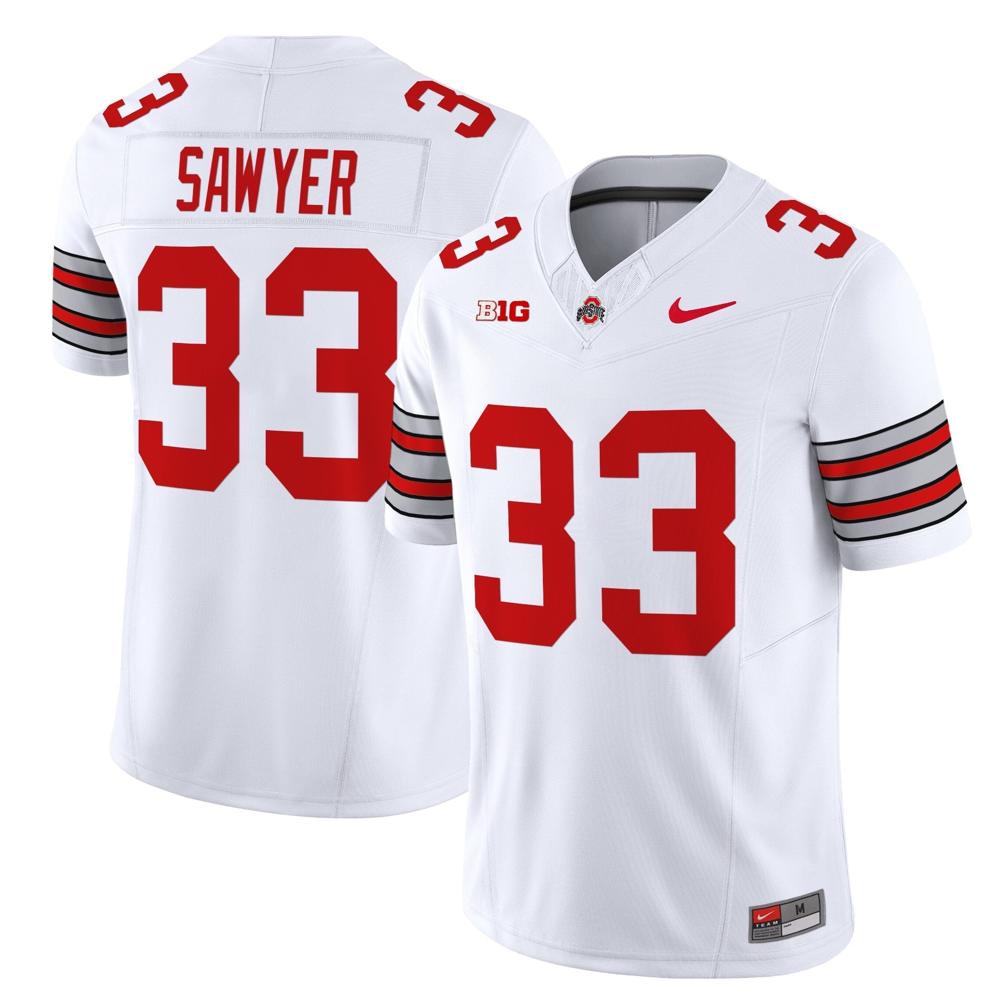 Ohio State Buckeyes 'Heritage Stripe' 2025/26 Vapor Limited Jersey - All Stitched