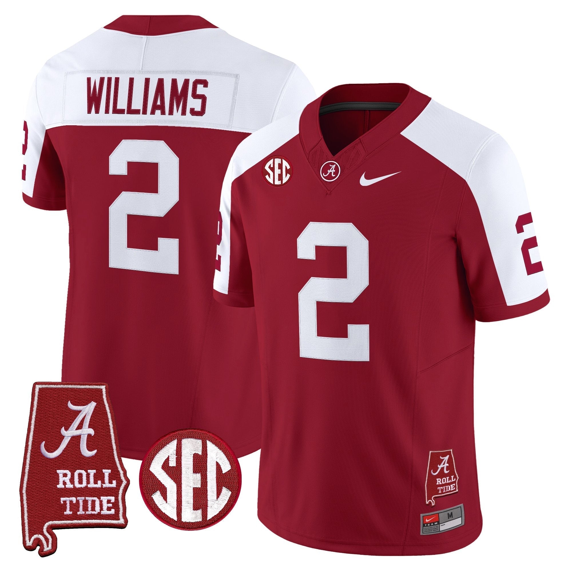 Alabama Crimson Tide Throwback Vapor Limited Jersey - Alabama Map - All Stitched