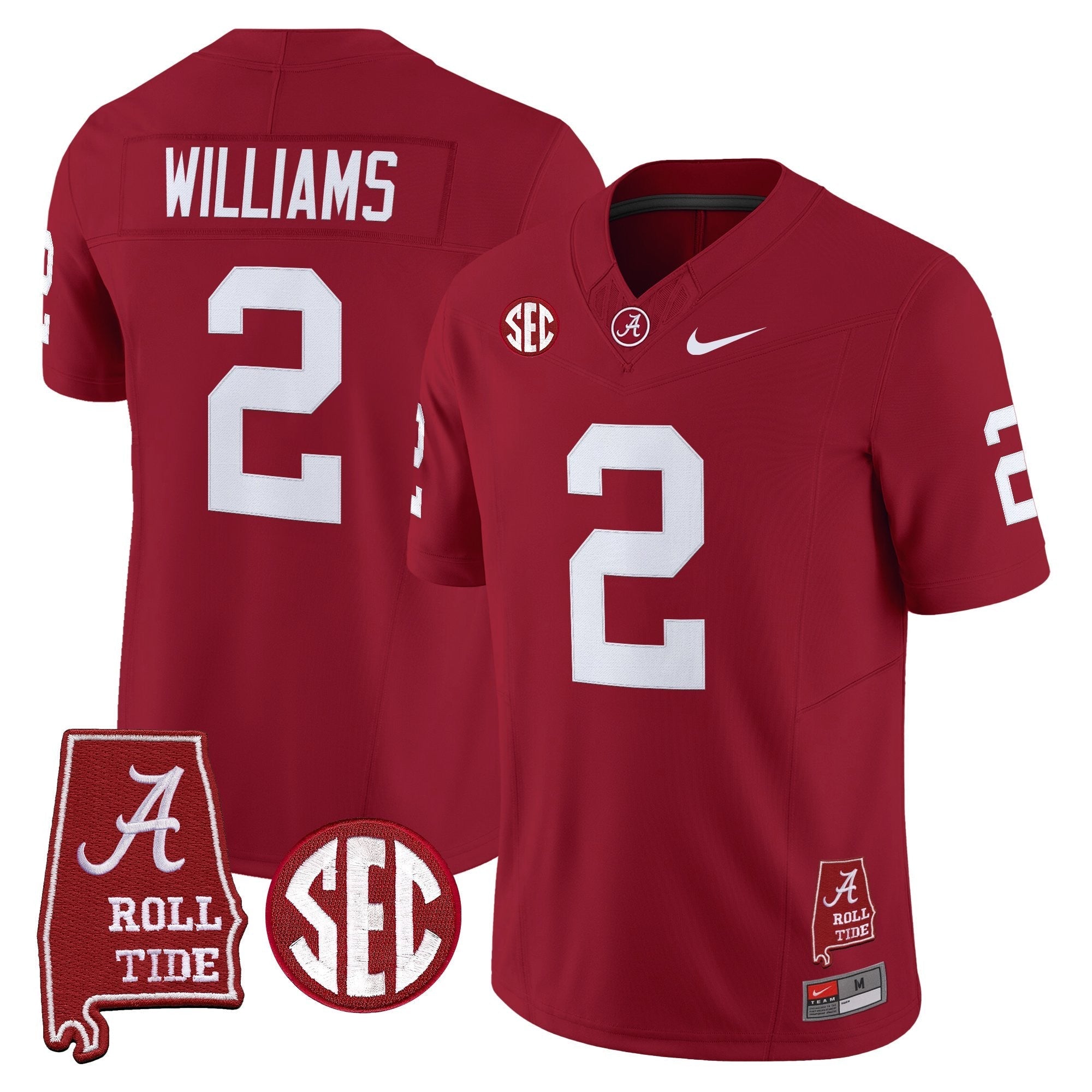 Alabama Crimson Tide Throwback Vapor Limited Jersey - Alabama Map - All Stitched