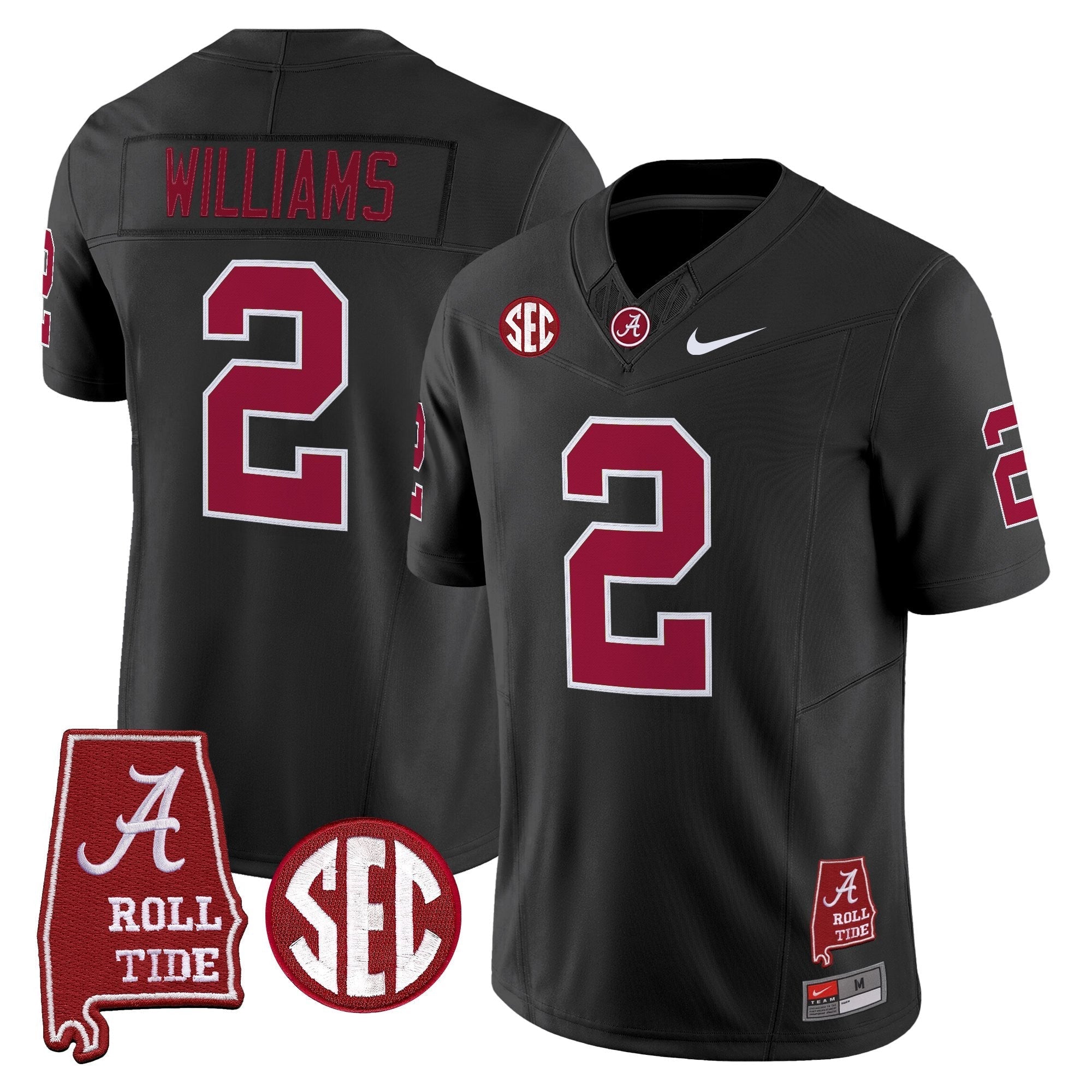 Alabama Crimson Tide Throwback Vapor Limited Jersey - Alabama Map - All Stitched