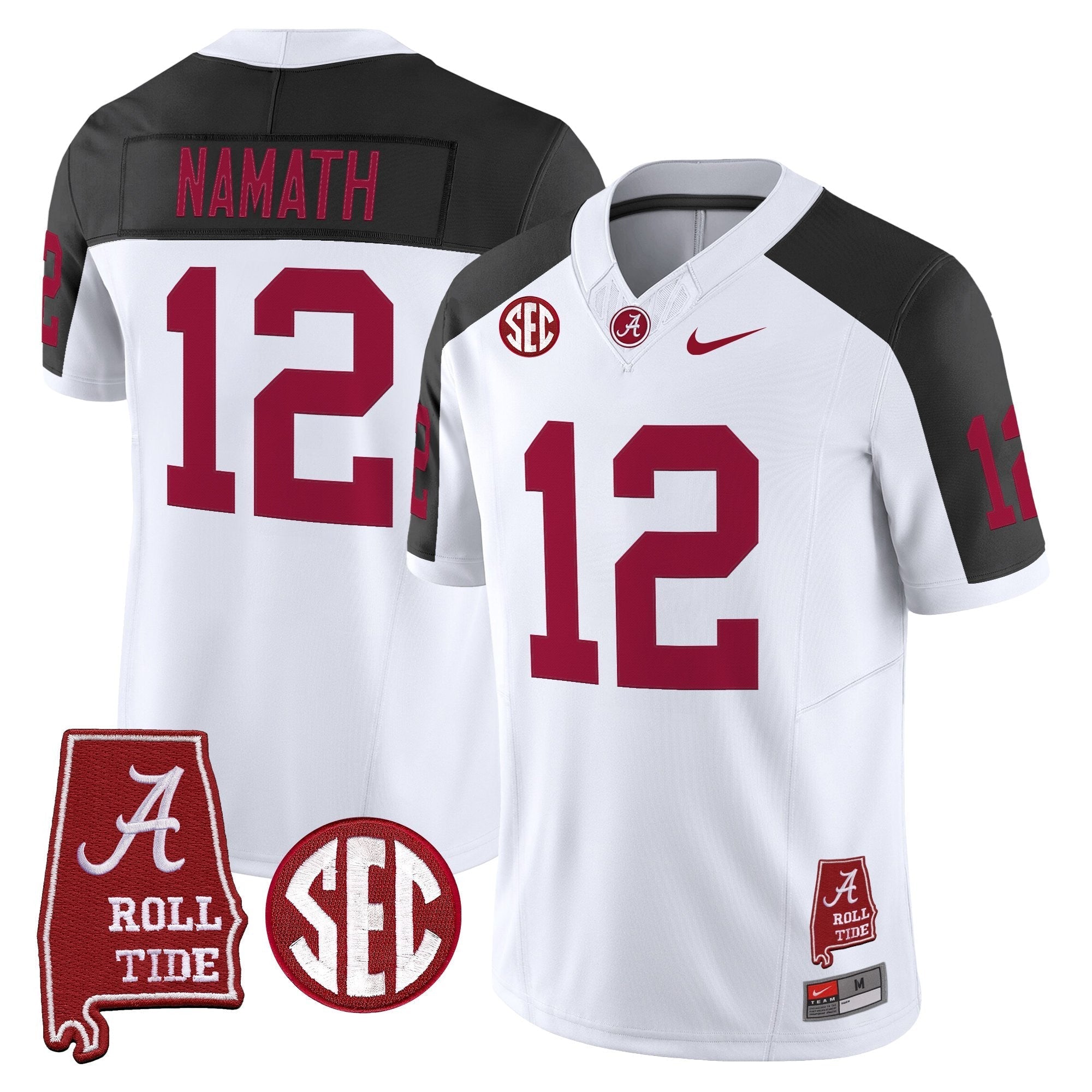 Alabama Crimson Tide Throwback Vapor Limited Jersey - Alabama Map - All Stitched
