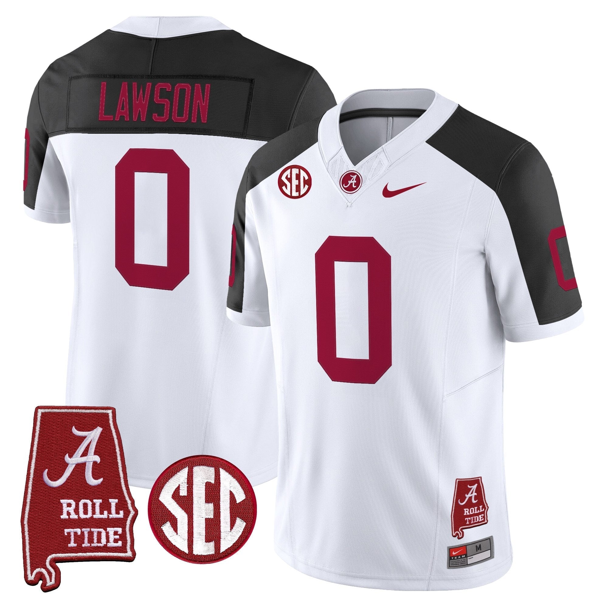Alabama Crimson Tide Throwback Vapor Limited Jersey - Alabama Map - All Stitched