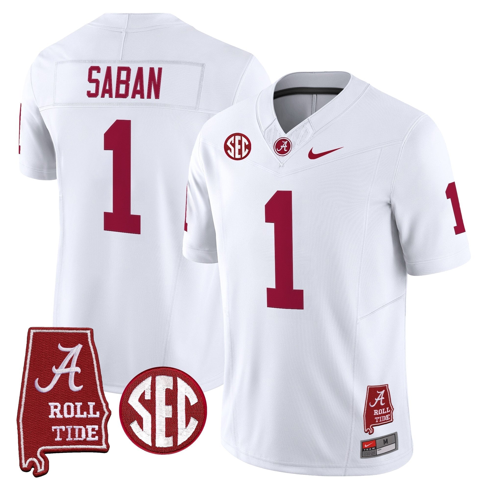 Alabama Crimson Tide Throwback Vapor Limited Jersey - Alabama Map - All Stitched