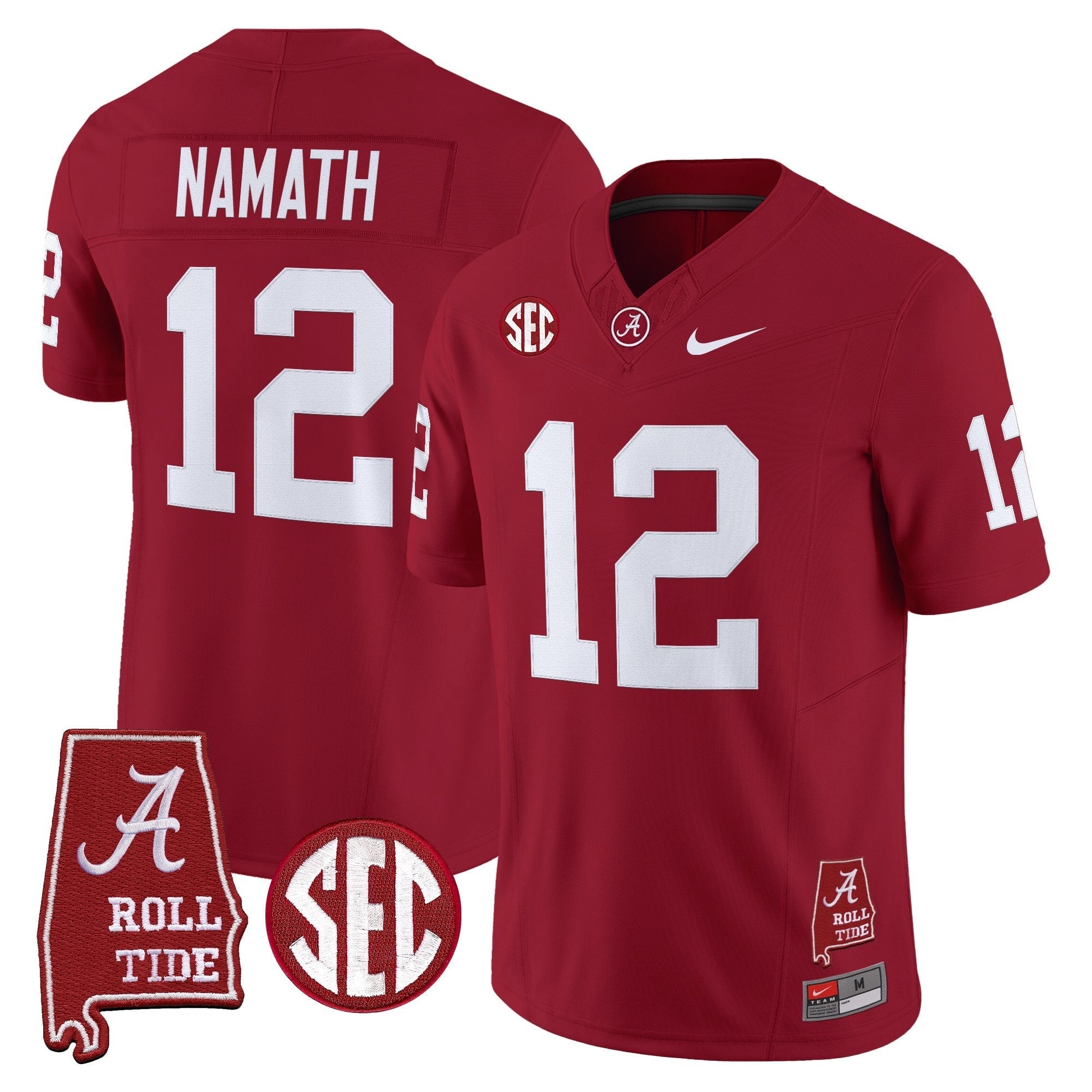Alabama Crimson Tide Throwback Vapor Limited Jersey - Alabama Map - All Stitched