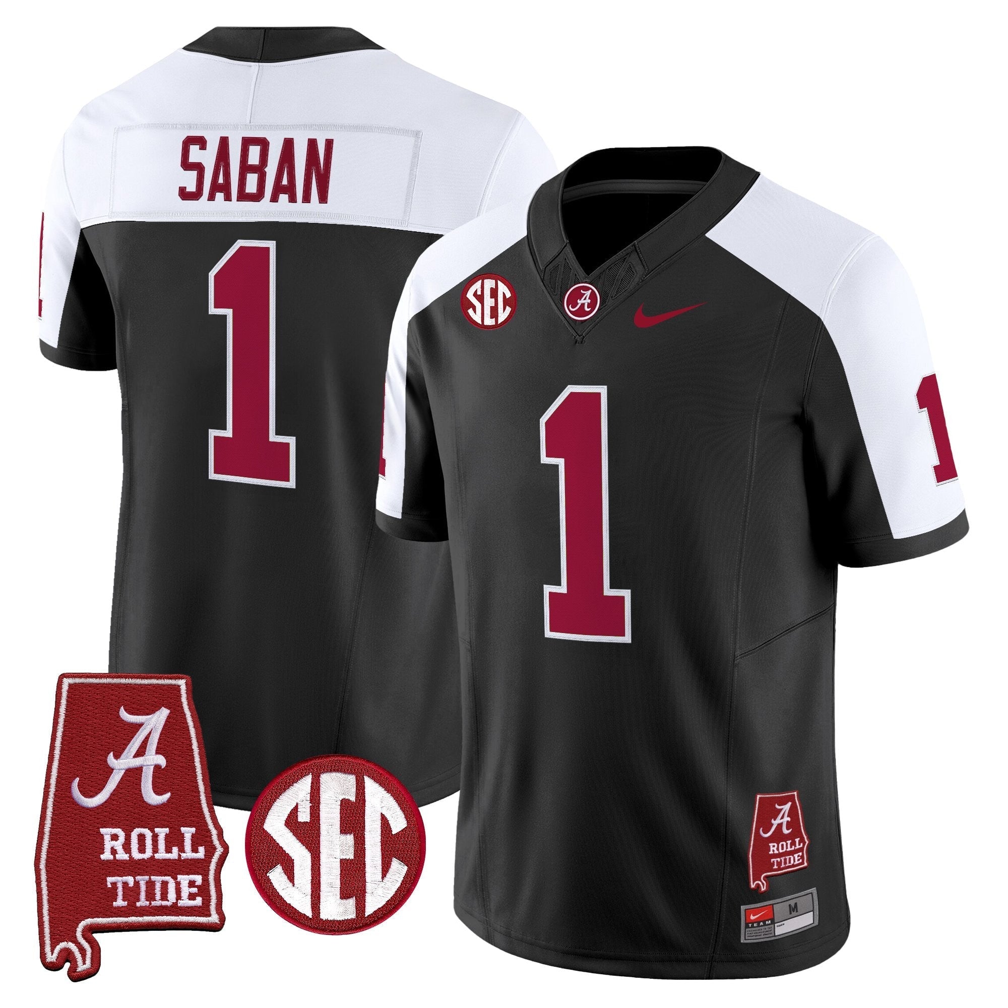 Alabama Crimson Tide Throwback Vapor Limited Jersey - Alabama Map - All Stitched