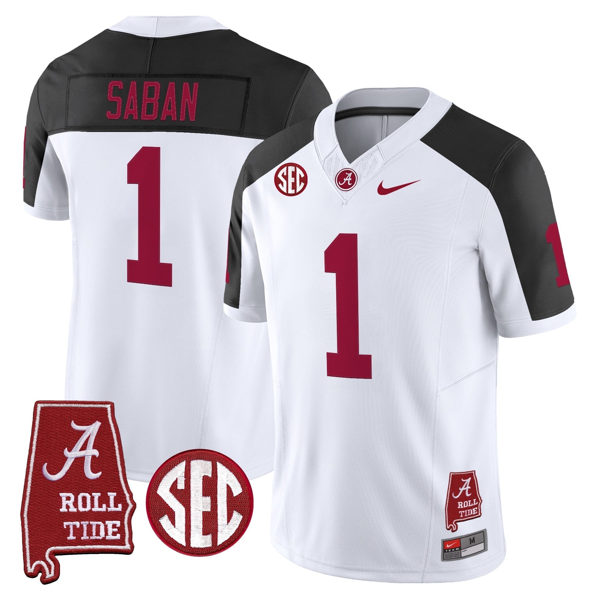 Alabama Crimson Tide Throwback Vapor Limited Jersey - Alabama Map - All Stitched