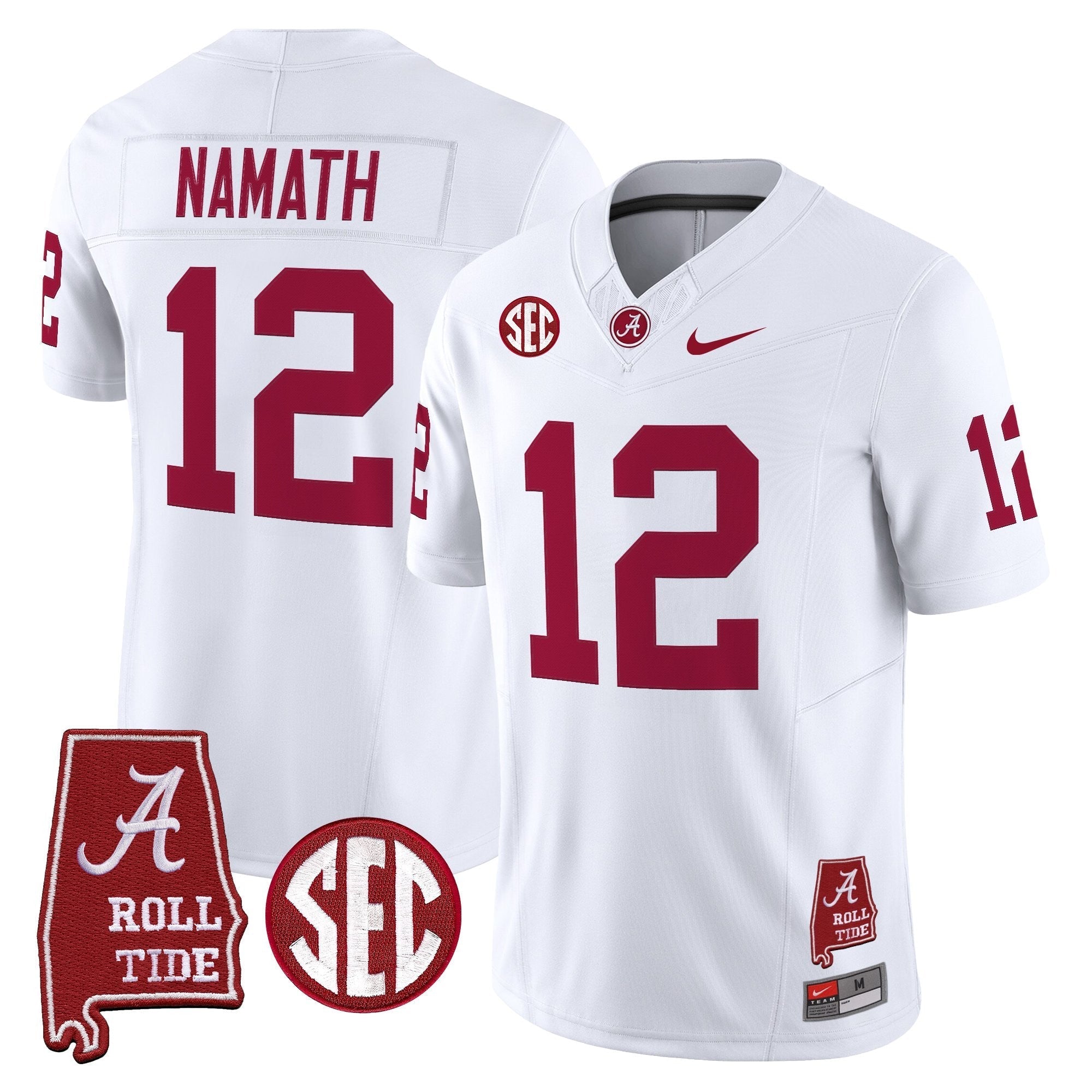 Alabama Crimson Tide Throwback Vapor Limited Jersey - Alabama Map - All Stitched