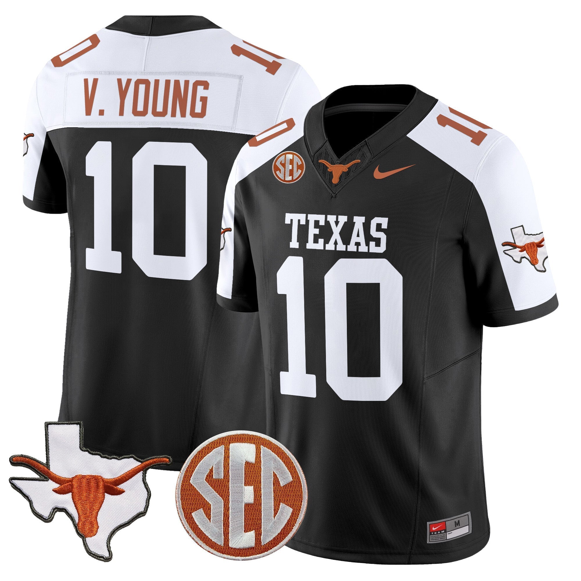 Texas Longhorns 2025 State Map & SEC Patch Vapor Limited Jersey - All Stitched