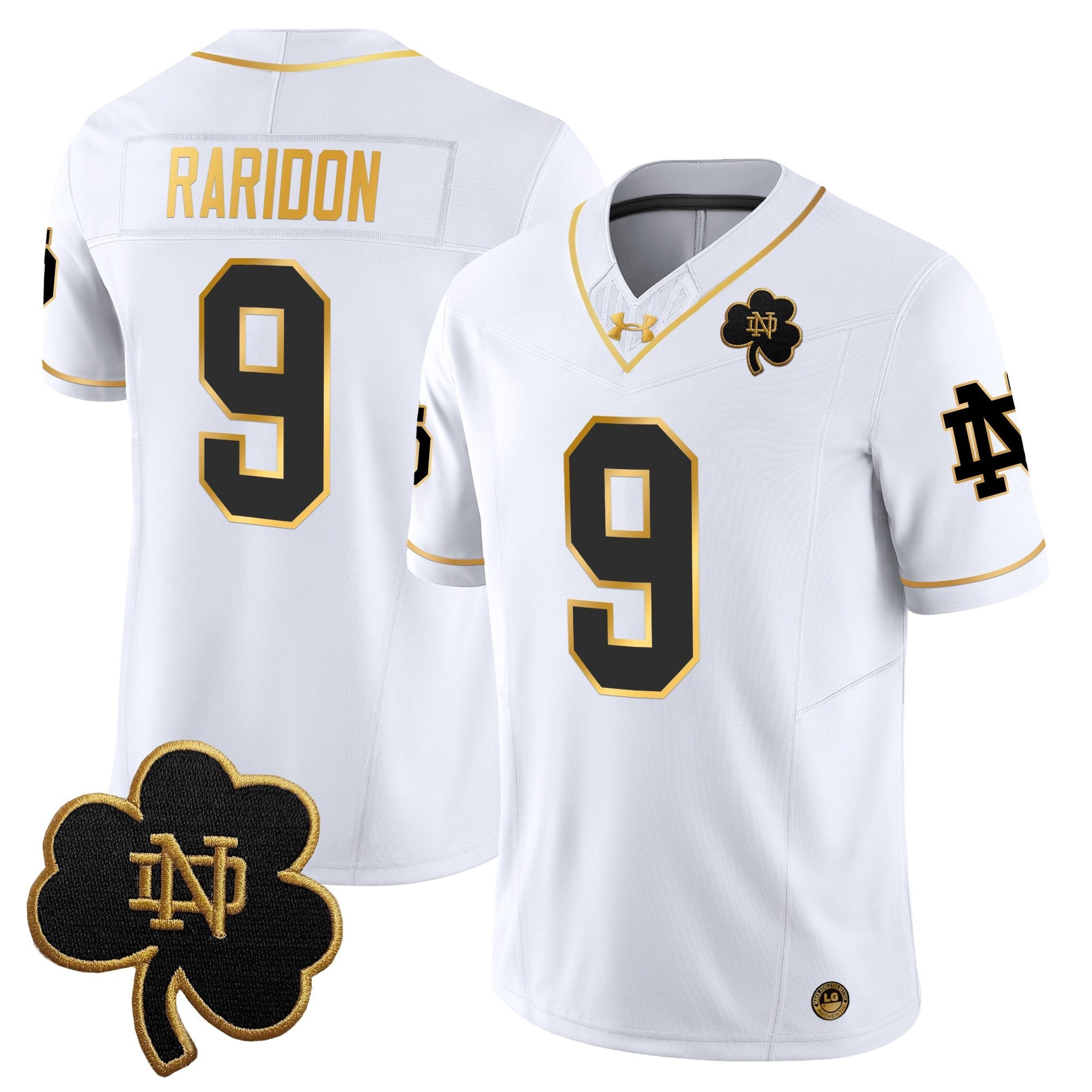 Notre Dame Fighting Irish 2025 Gold Vapor Limited Jersey - All Stitched