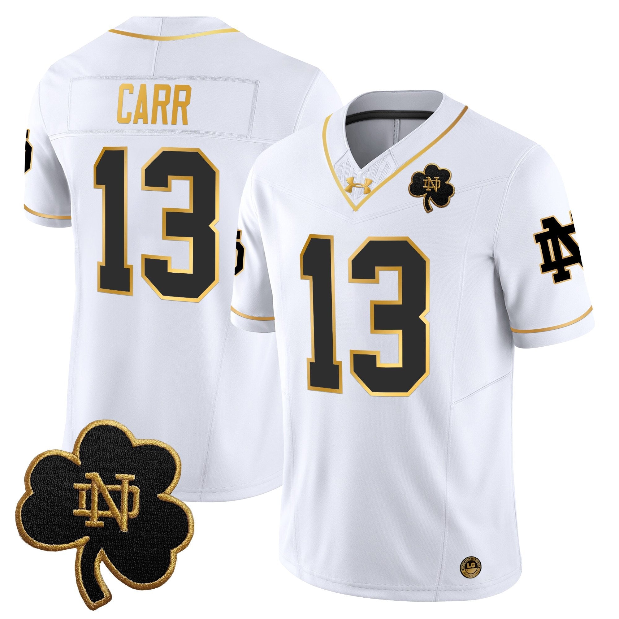 Notre Dame Fighting Irish 2025 Gold Vapor Limited Jersey - All Stitched