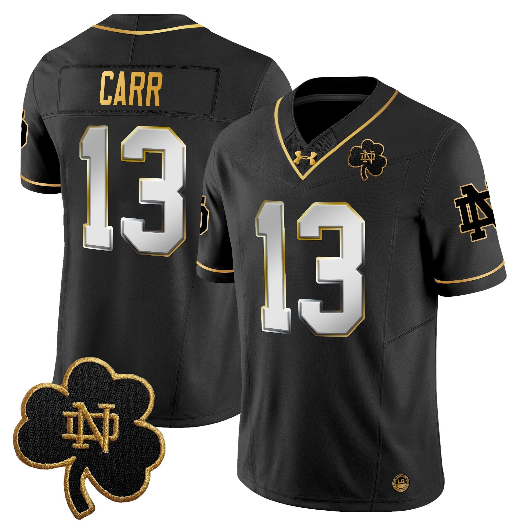 Notre Dame Fighting Irish 2025 Gold Vapor Limited Jersey - All Stitched