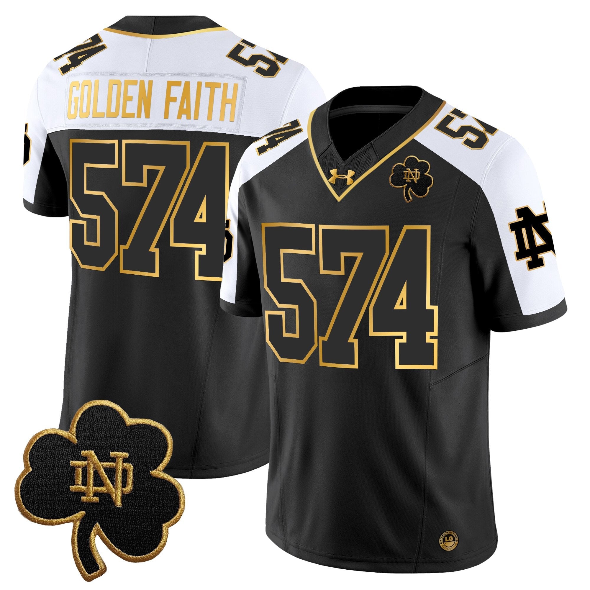Notre Dame Fighting Irish 2025 Gold Vapor Limited Jersey - All Stitched