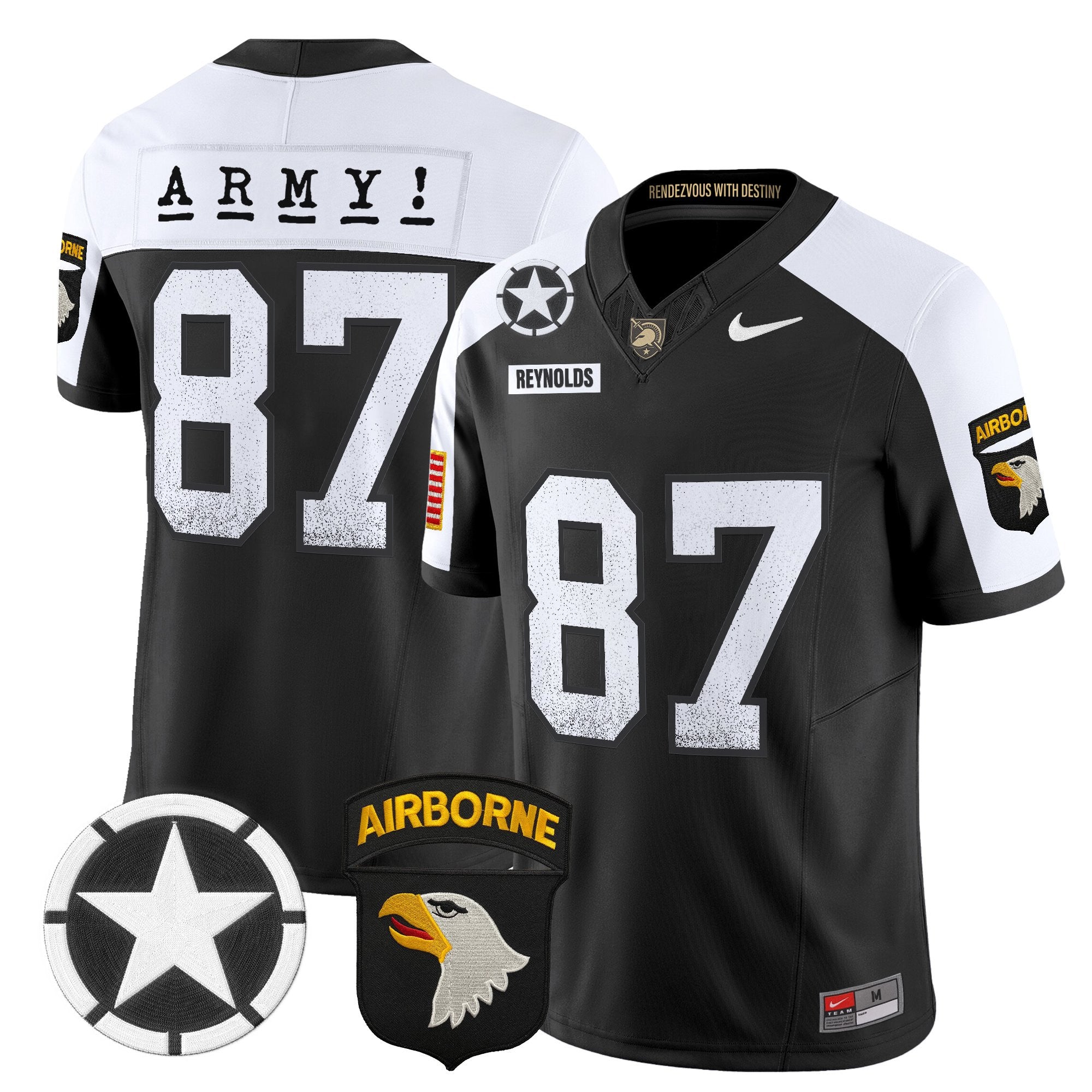 Army Black Knights 2025 Screaming Eagles Vapor Limited Jersey - All Stitched