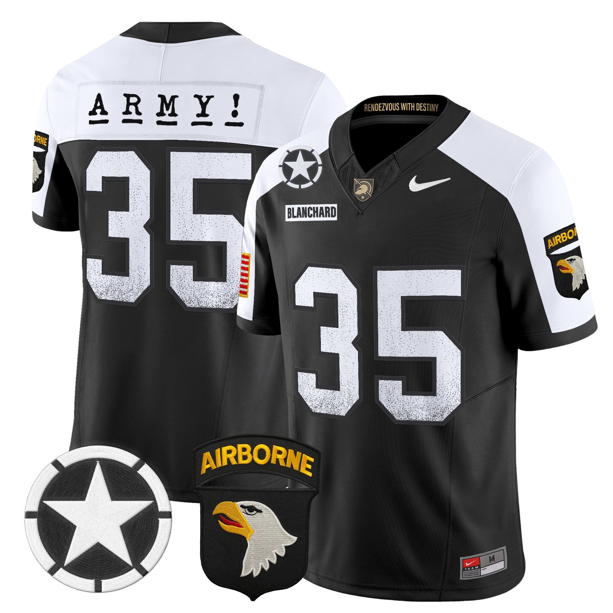 Army Black Knights 2025 Screaming Eagles Vapor Limited Jersey - All Stitched