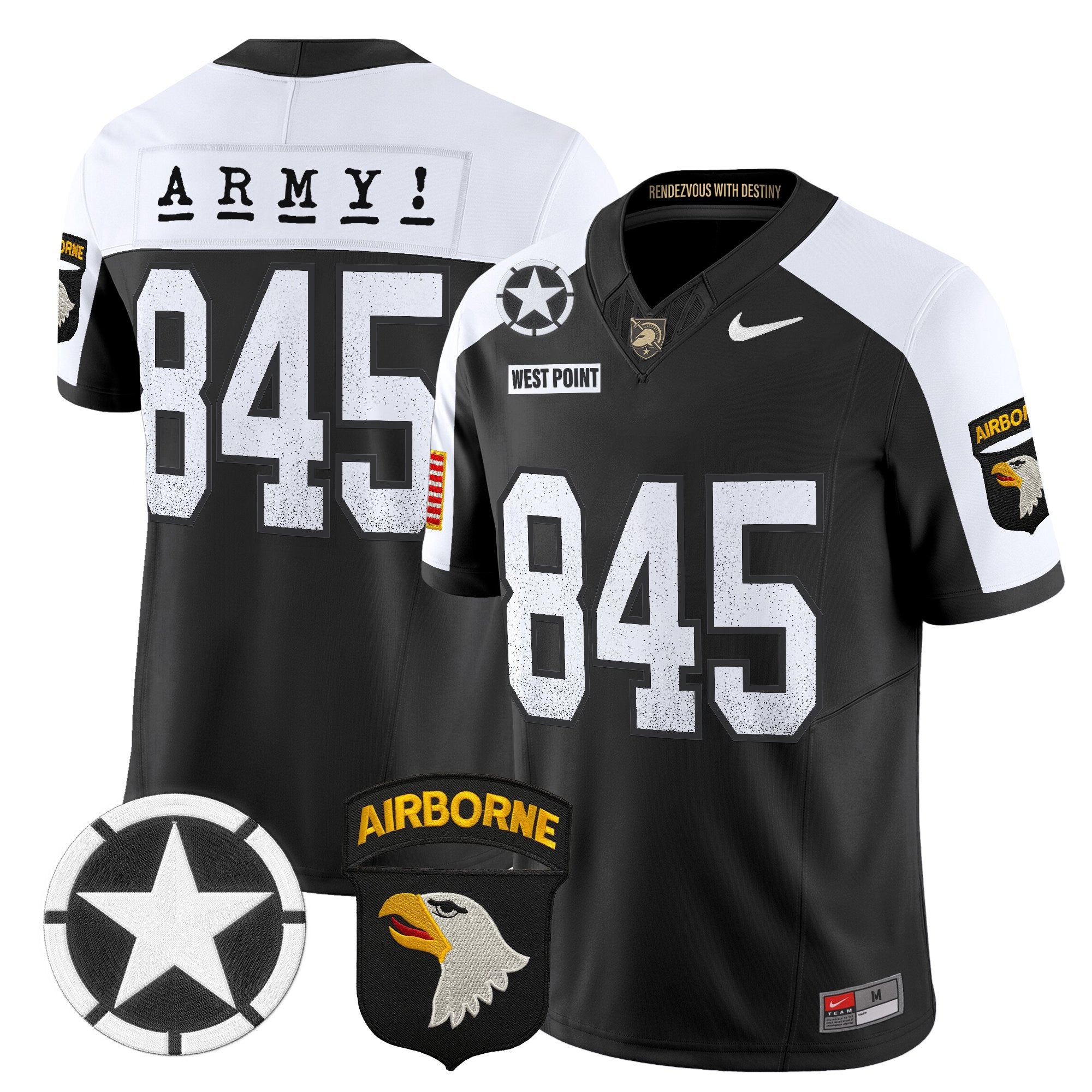 Army Black Knights 2025 Screaming Eagles Vapor Limited Jersey - All Stitched