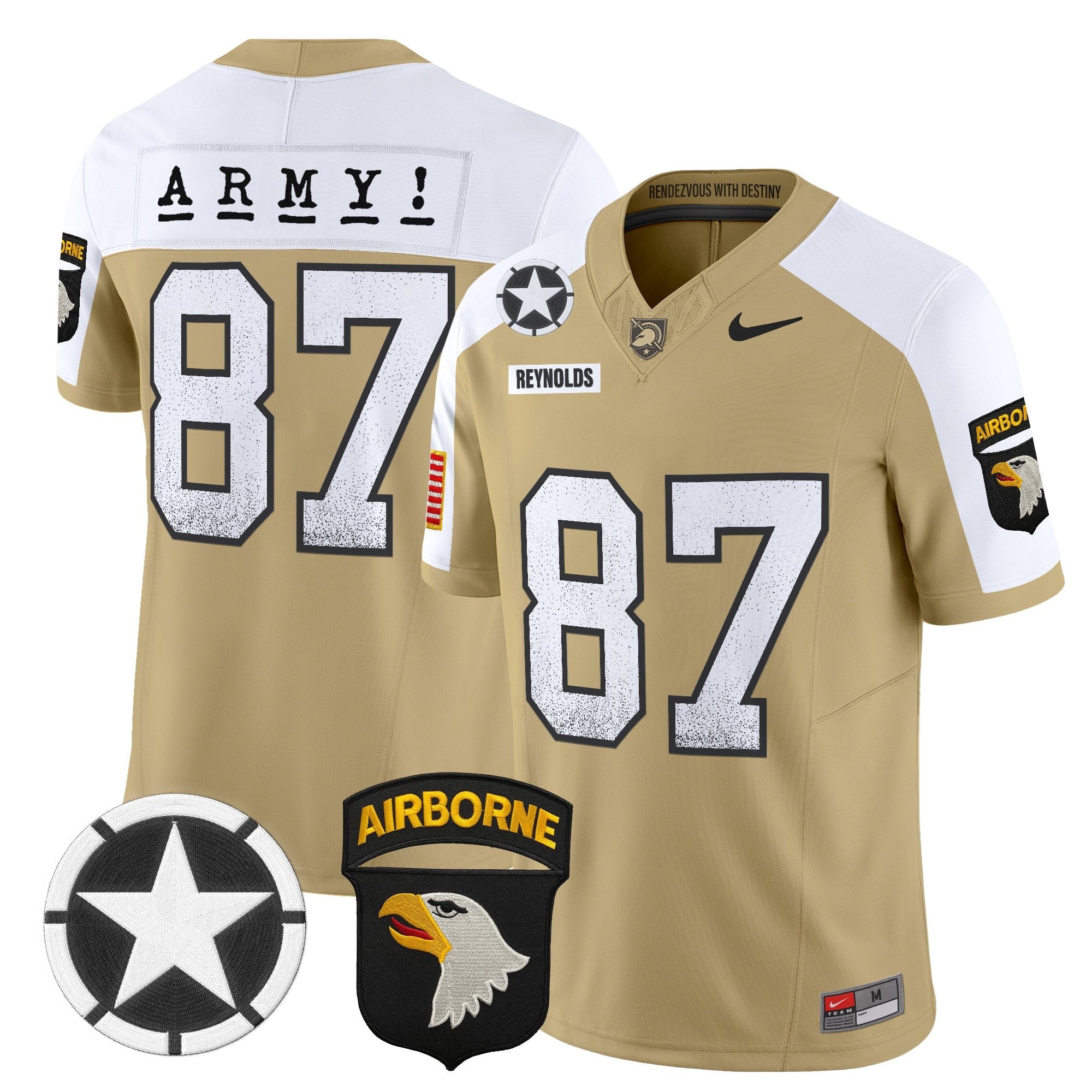 Army Black Knights 2025 Screaming Eagles Vapor Limited Jersey - All Stitched