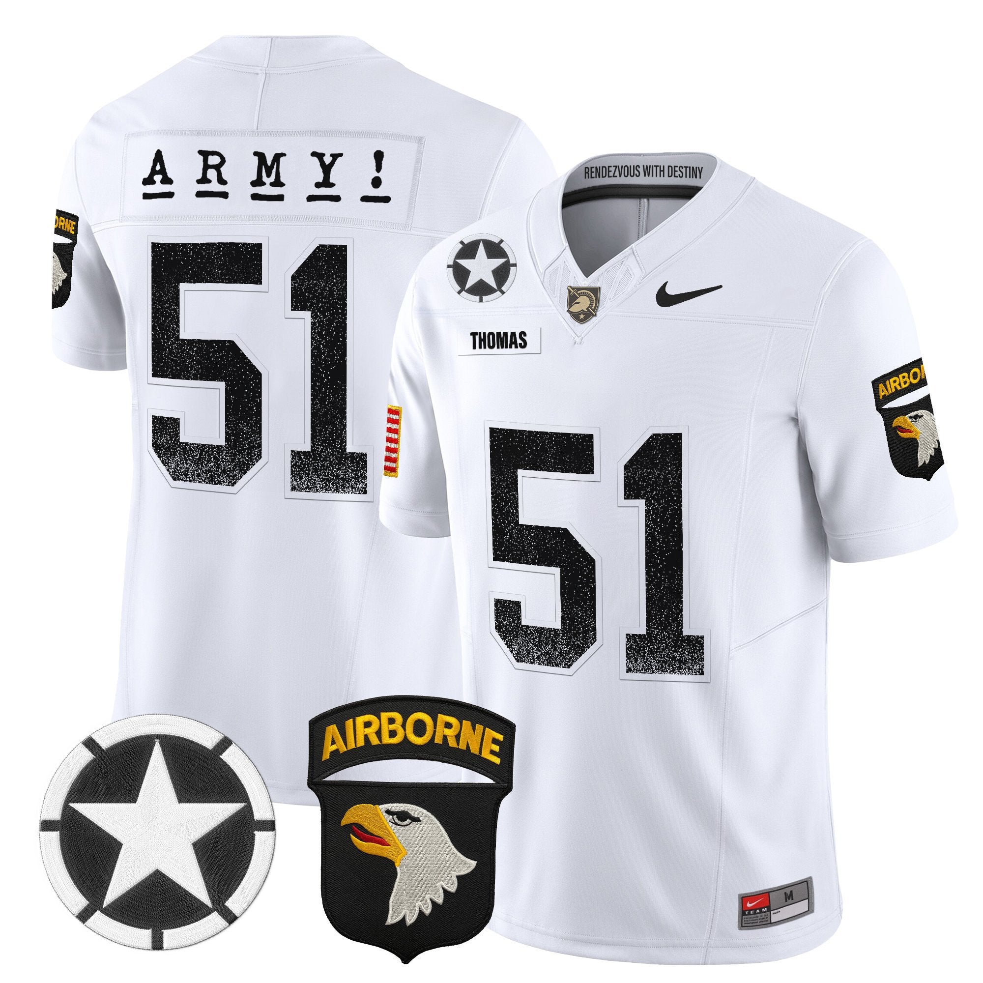 Army Black Knights 2025 Screaming Eagles Vapor Limited Jersey - All Stitched