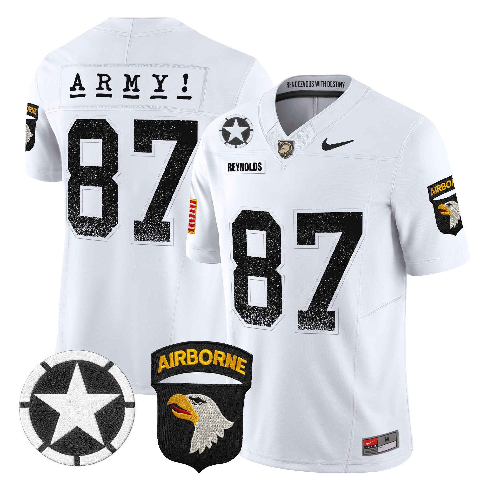Army Black Knights 2025 Screaming Eagles Vapor Limited Jersey - All Stitched