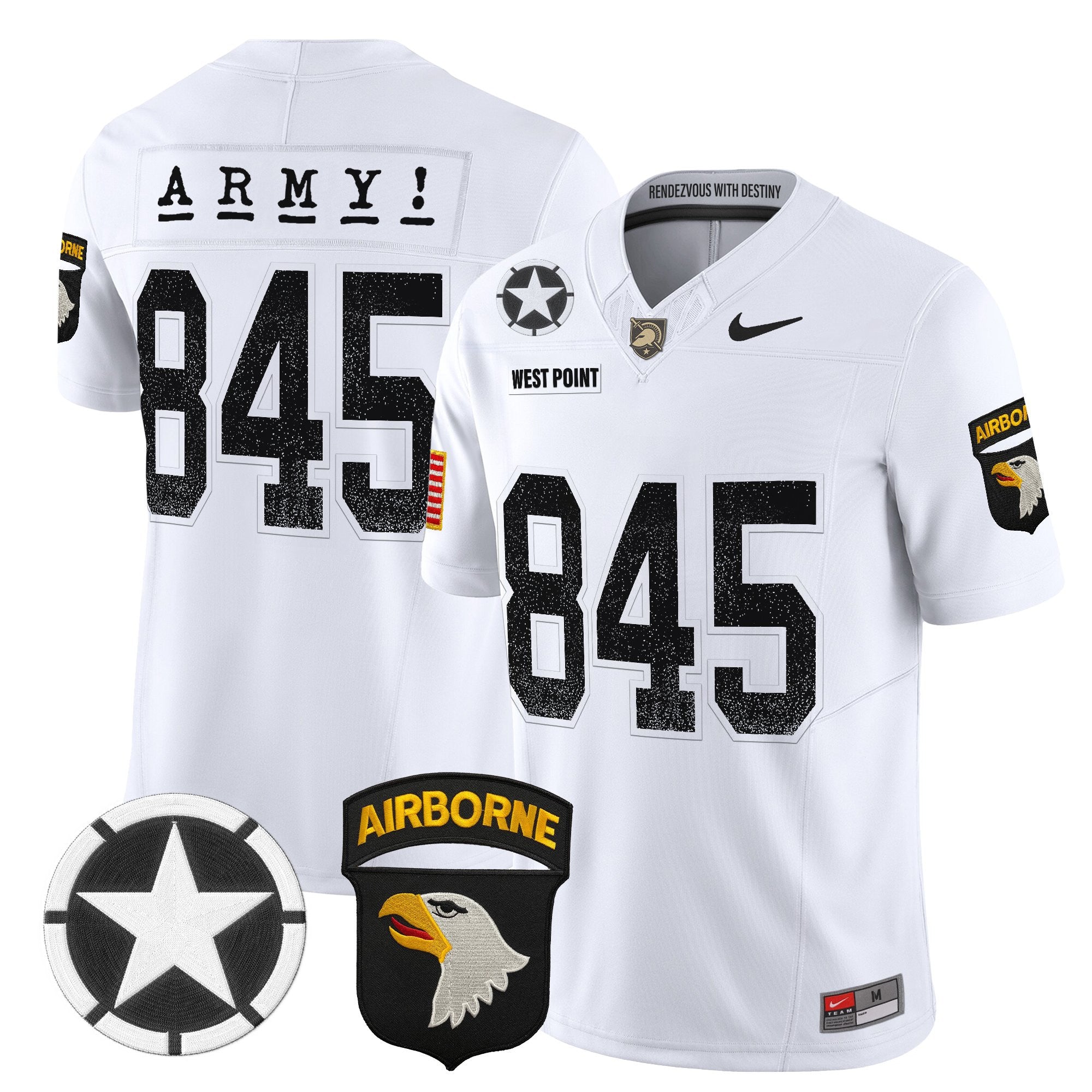 Army Black Knights 2025 Screaming Eagles Vapor Limited Jersey - All Stitched