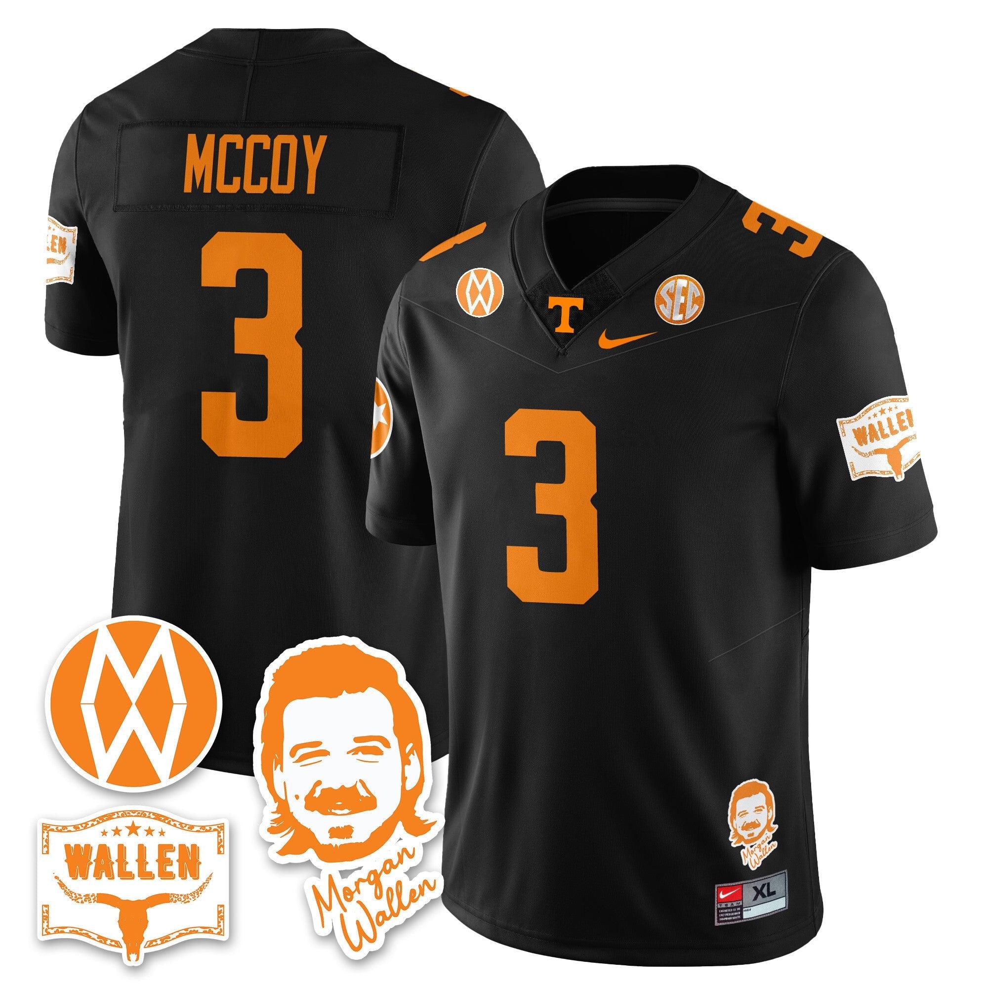 Tennessee Volunteers Morgan Wallen 2025 Jersey - All Stitched