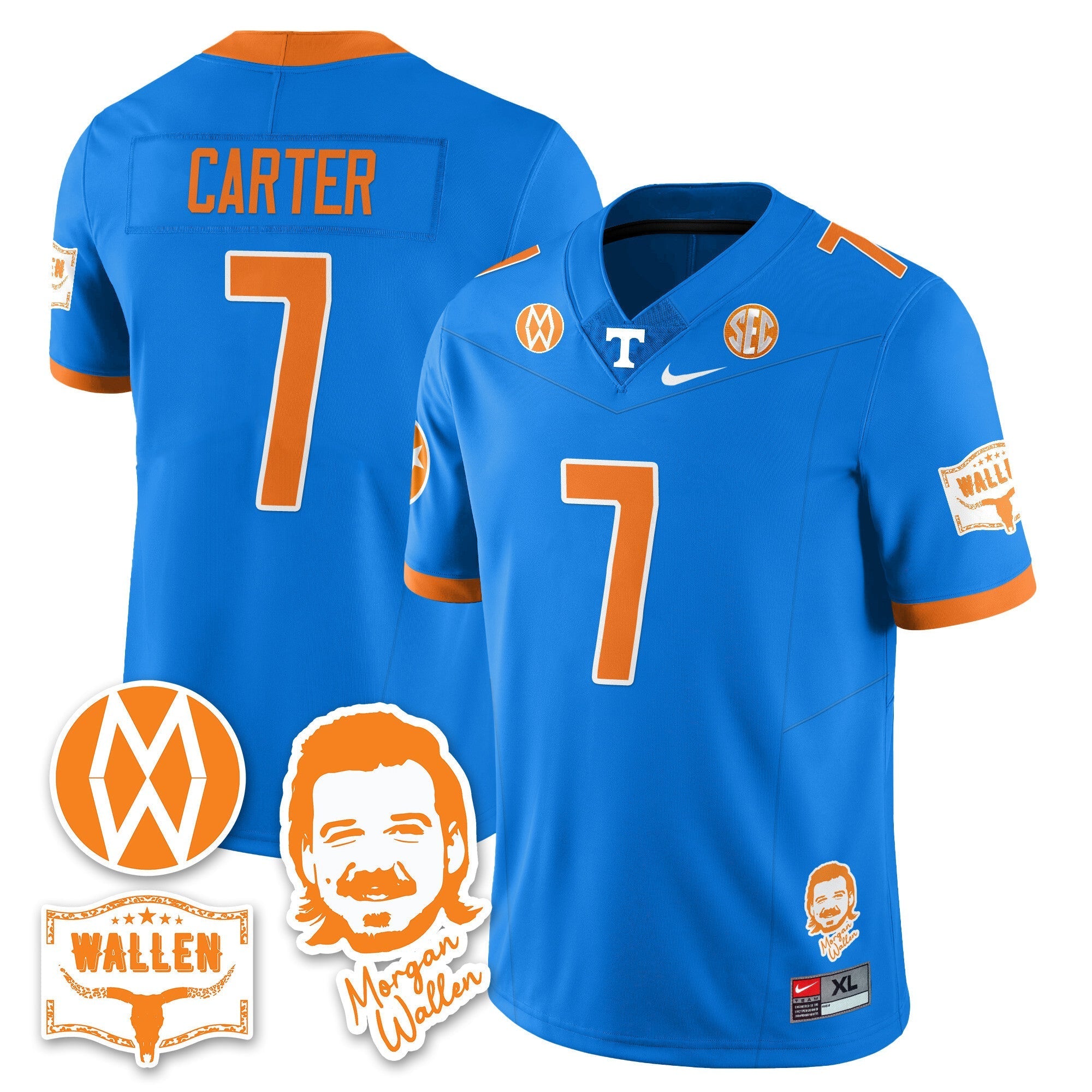 Tennessee Volunteers Morgan Wallen 2025 Jersey - All Stitched