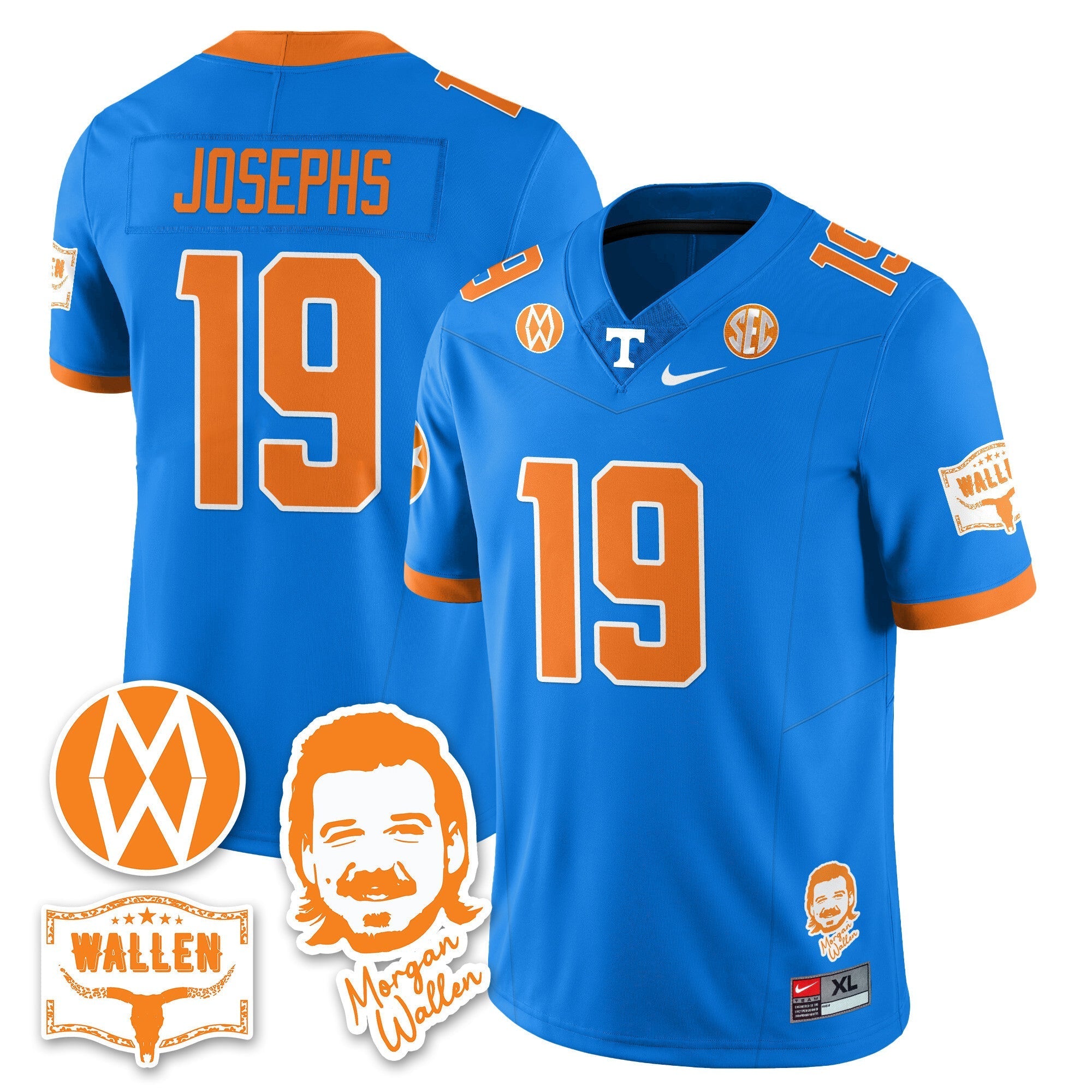 Tennessee Volunteers Morgan Wallen 2025 Jersey - All Stitched