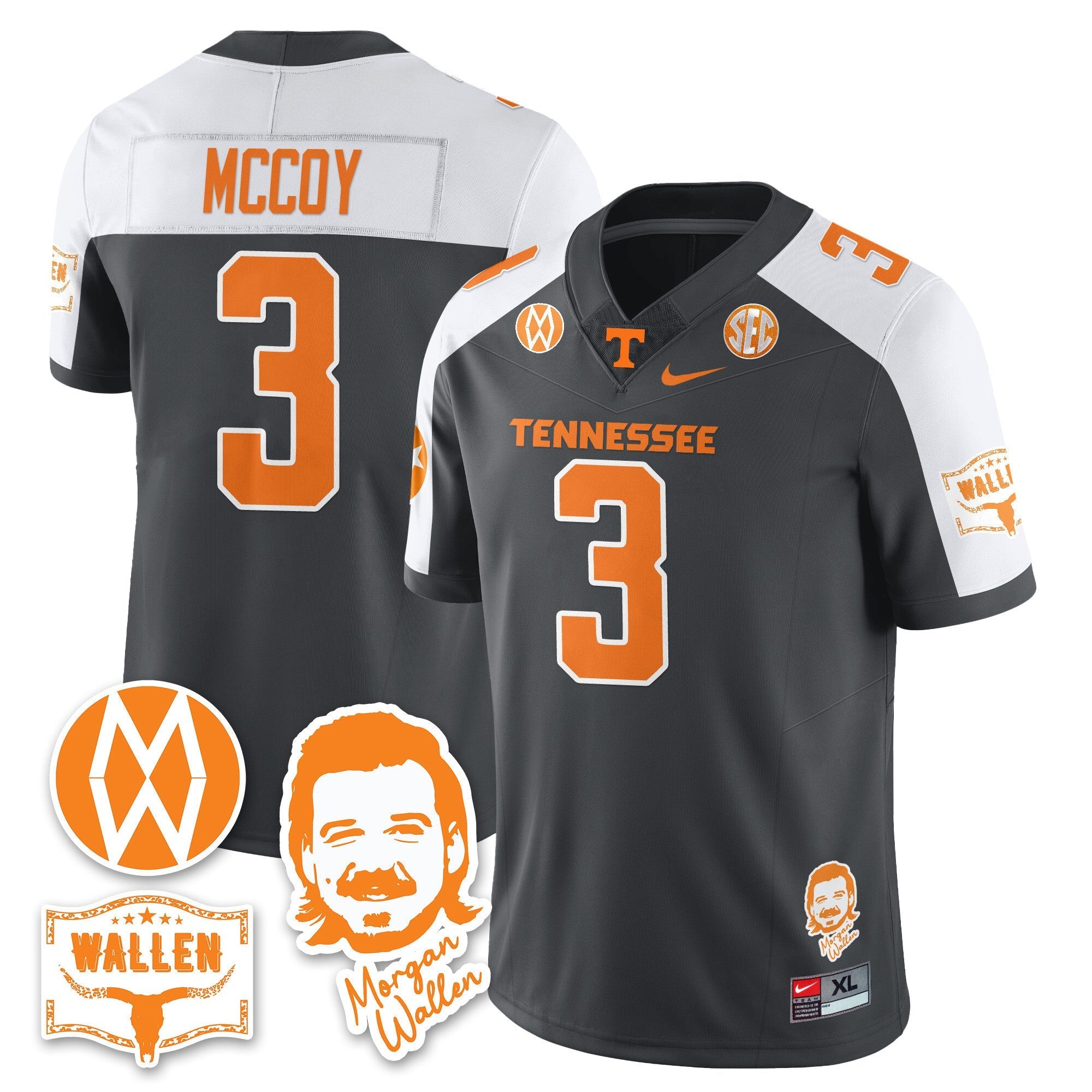 Tennessee Volunteers Morgan Wallen 2025 Jersey - All Stitched