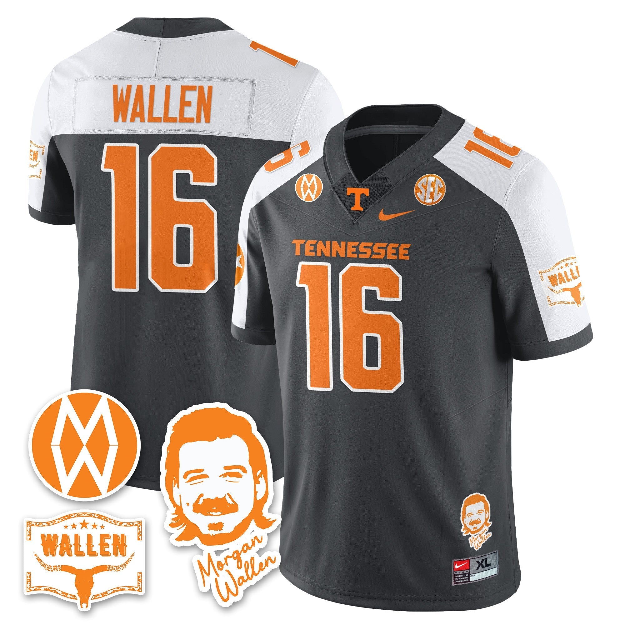 Tennessee Volunteers Morgan Wallen 2025 Jersey - All Stitched