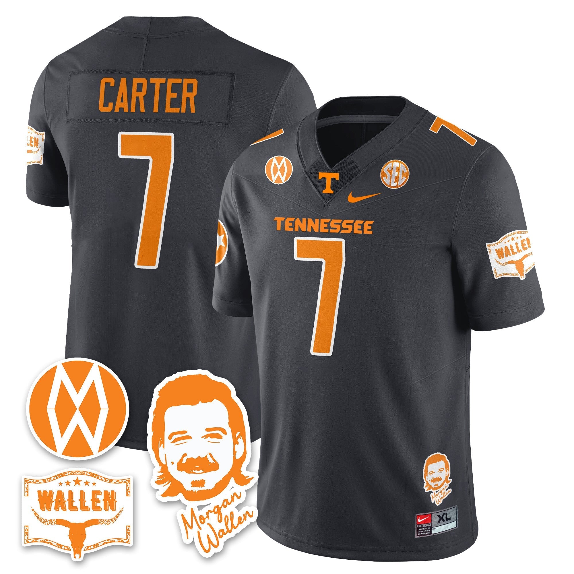 Tennessee Volunteers Morgan Wallen 2025 Jersey - All Stitched