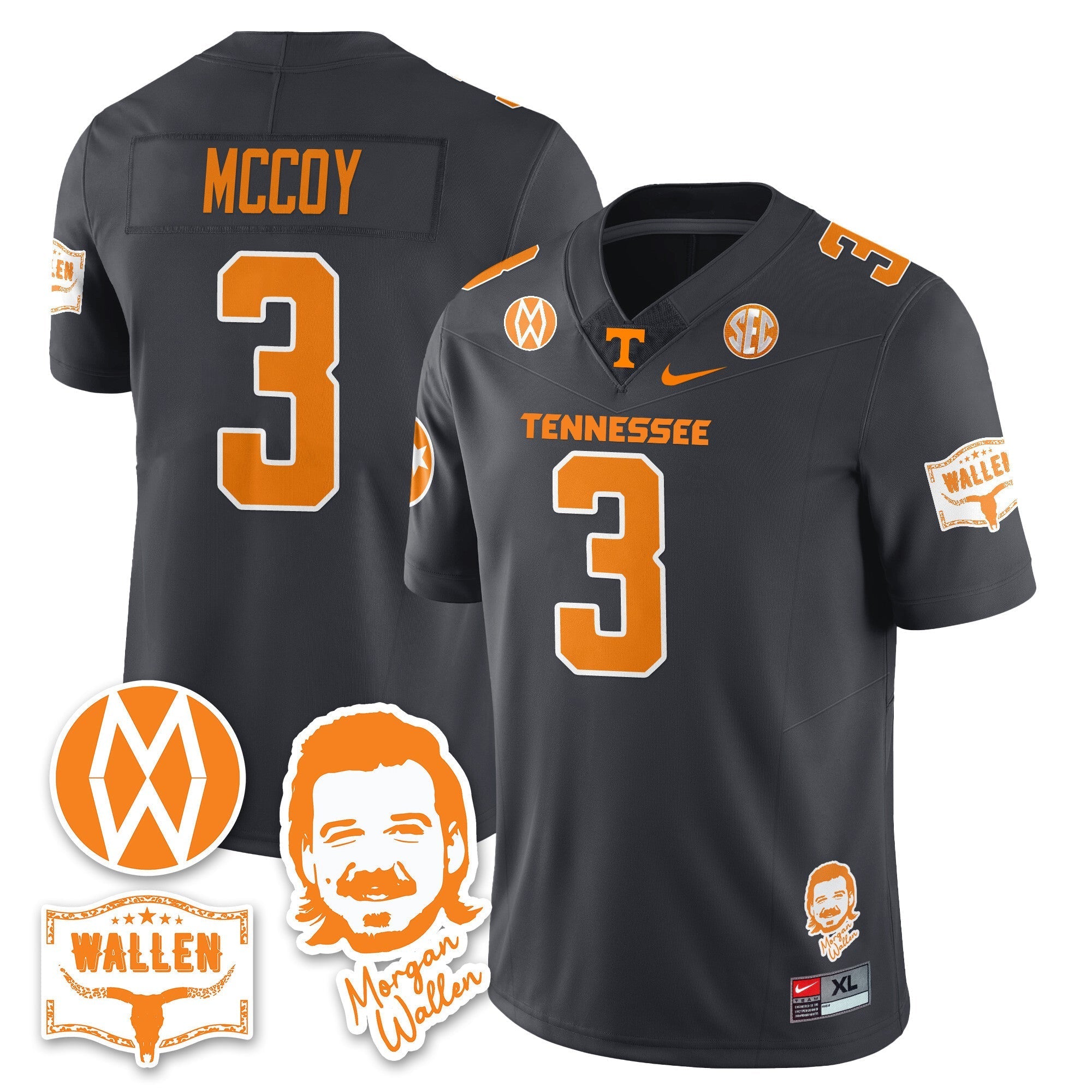 Tennessee Volunteers Morgan Wallen 2025 Jersey - All Stitched