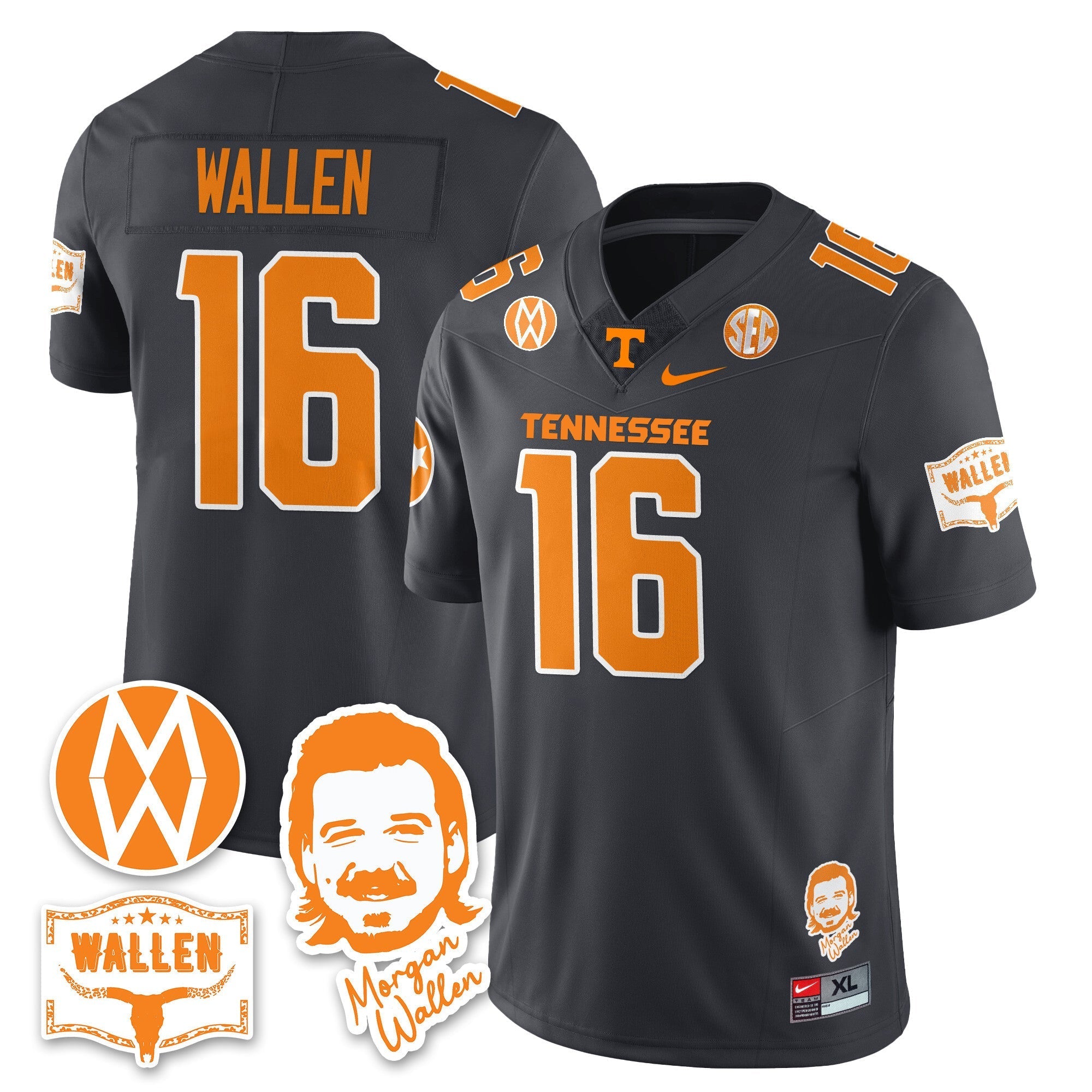 Tennessee Volunteers Morgan Wallen 2025 Jersey - All Stitched