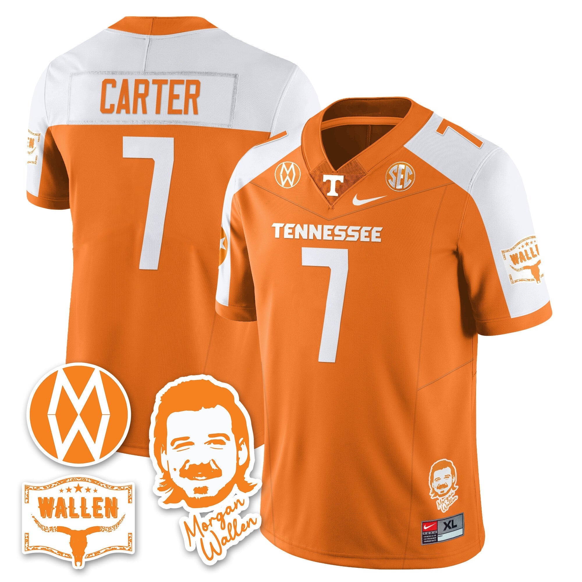 Tennessee Volunteers Morgan Wallen 2025 Jersey - All Stitched