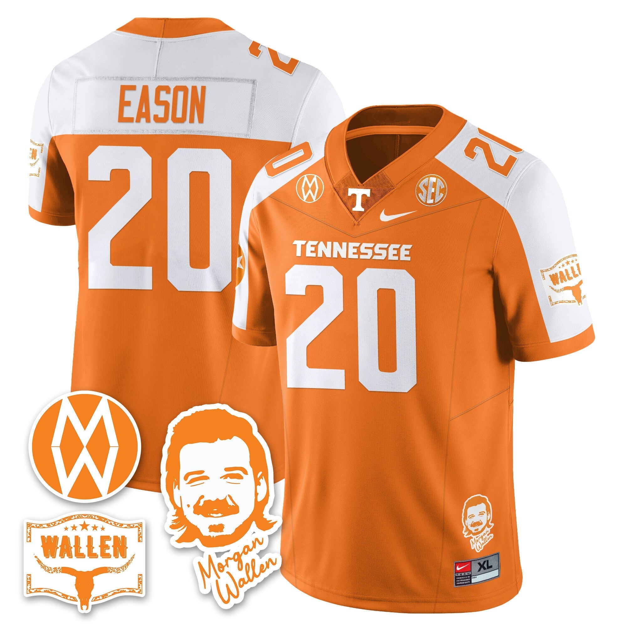 Tennessee Volunteers Morgan Wallen 2025 Jersey - All Stitched