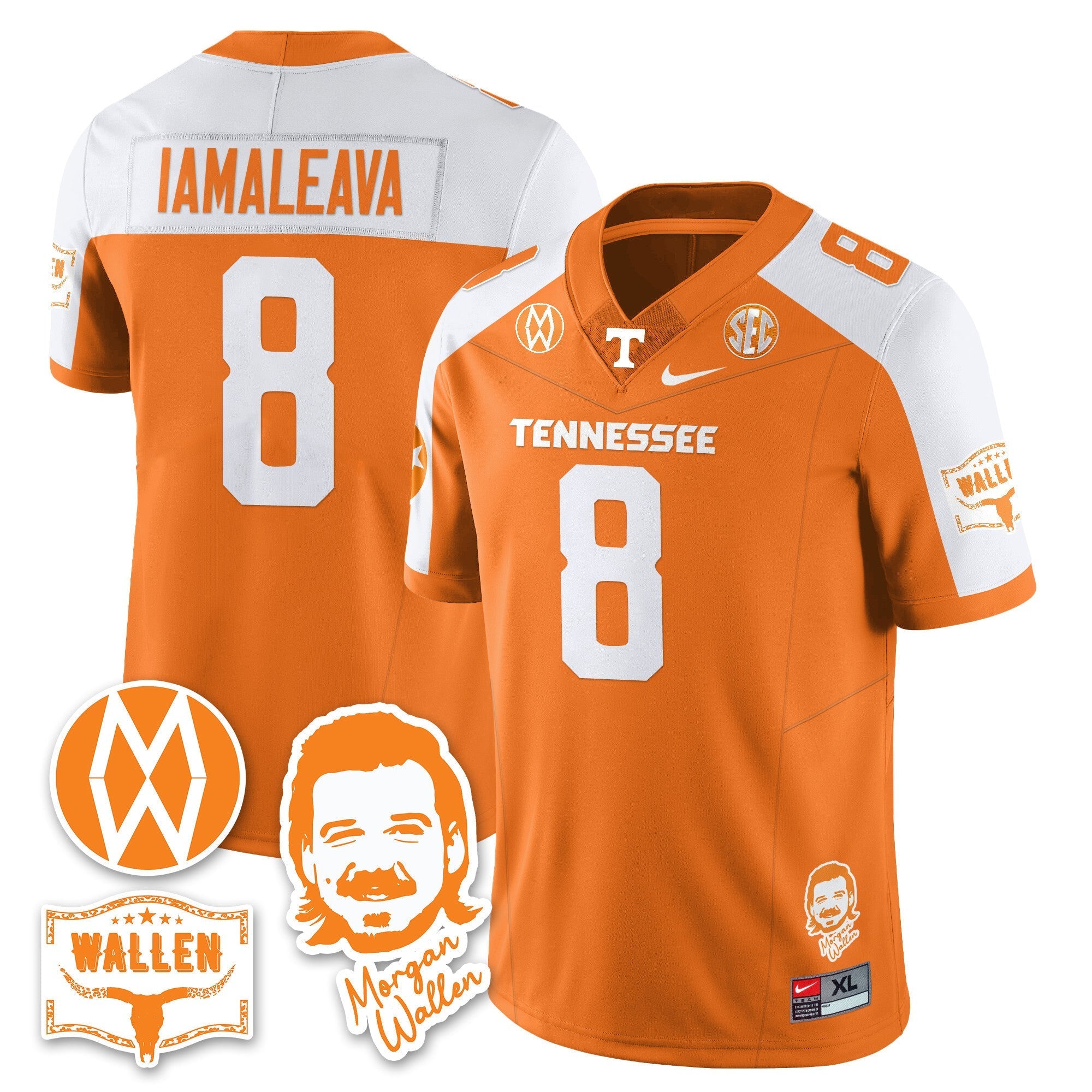 Tennessee Volunteers Morgan Wallen 2025 Jersey - All Stitched