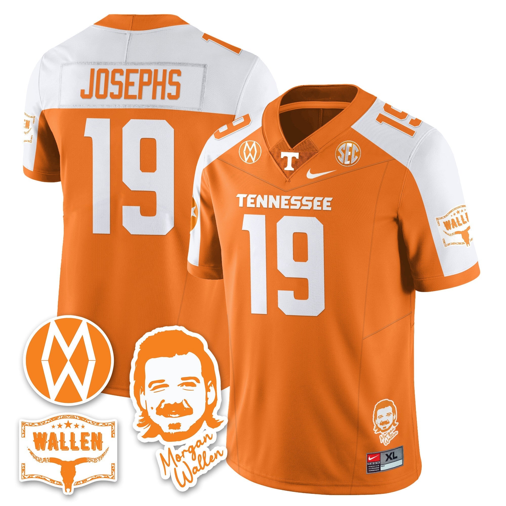 Tennessee Volunteers Morgan Wallen 2025 Jersey - All Stitched