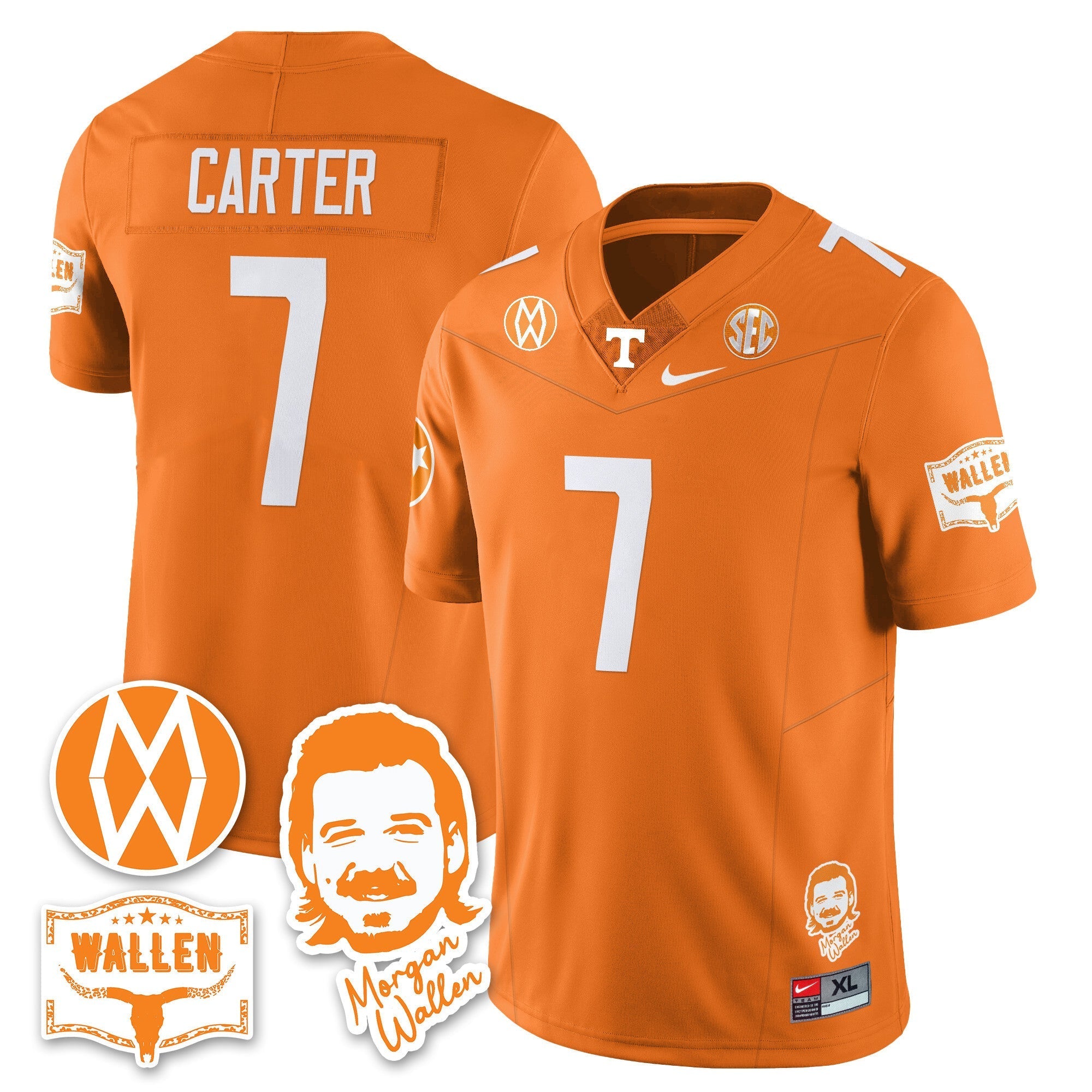 Tennessee Volunteers Morgan Wallen 2025 Jersey - All Stitched